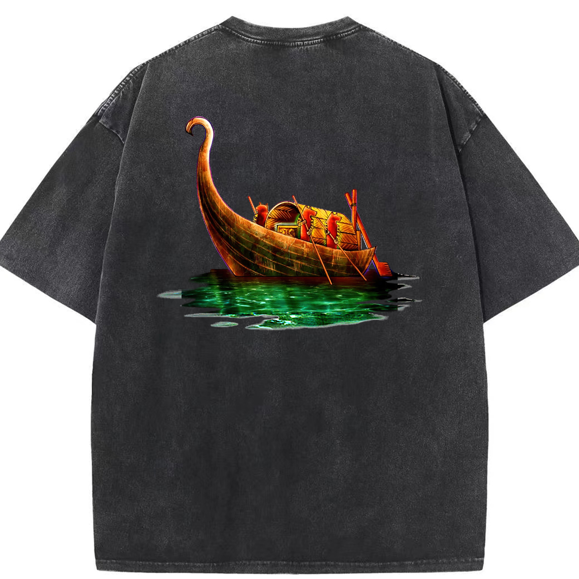 （画像用） 遊☆戯☆王 Yu-Gi-Oh! 綿100% ヴィンテージ風 半袖Tシャツ（背面プリント）