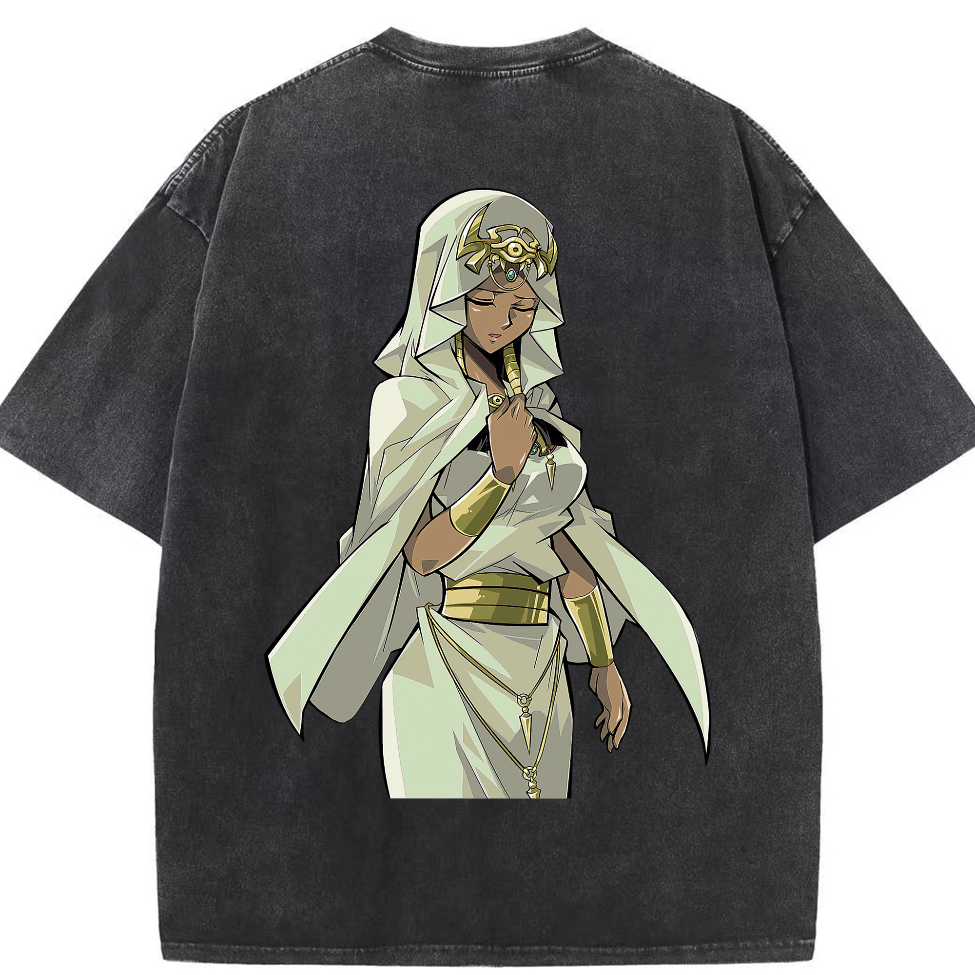 （画像用） 遊☆戯☆王 Yu-Gi-Oh! 綿100% ヴィンテージ風 半袖Tシャツ（背面プリント）