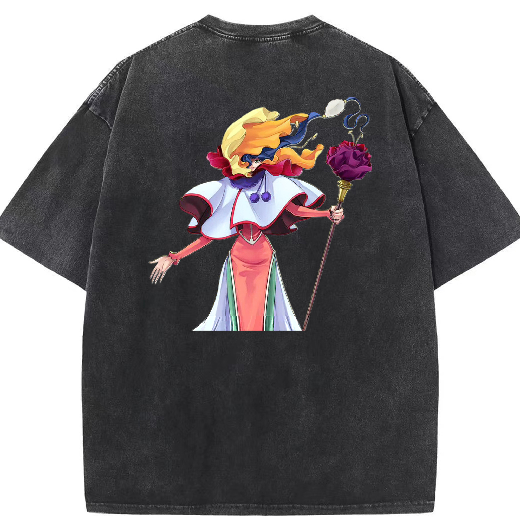 （画像用） 遊☆戯☆王 Yu-Gi-Oh! 綿100% ヴィンテージ風 半袖Tシャツ（背面プリント）