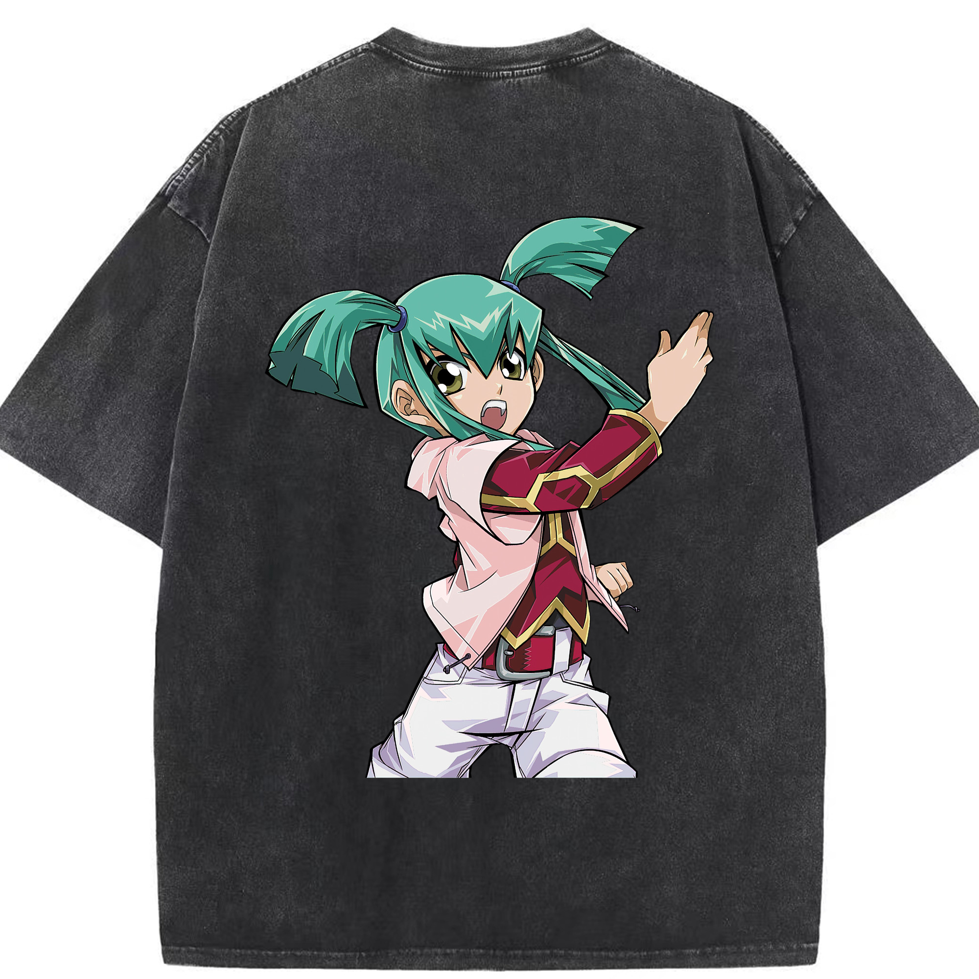 （画像用） 遊☆戯☆王 Yu-Gi-Oh! 綿100% ヴィンテージ風 半袖Tシャツ（背面プリント）