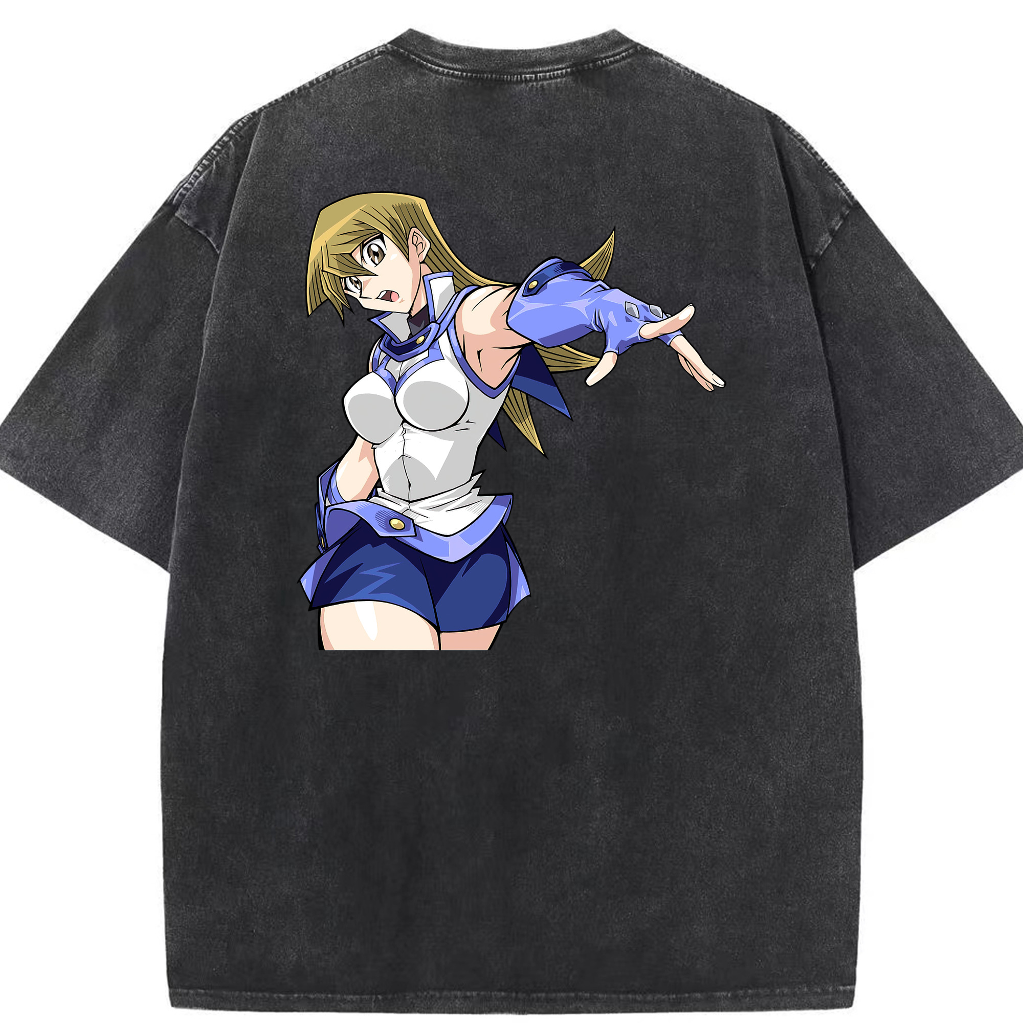 （画像用） 遊☆戯☆王 Yu-Gi-Oh! 綿100% ヴィンテージ風 半袖Tシャツ（背面プリント）