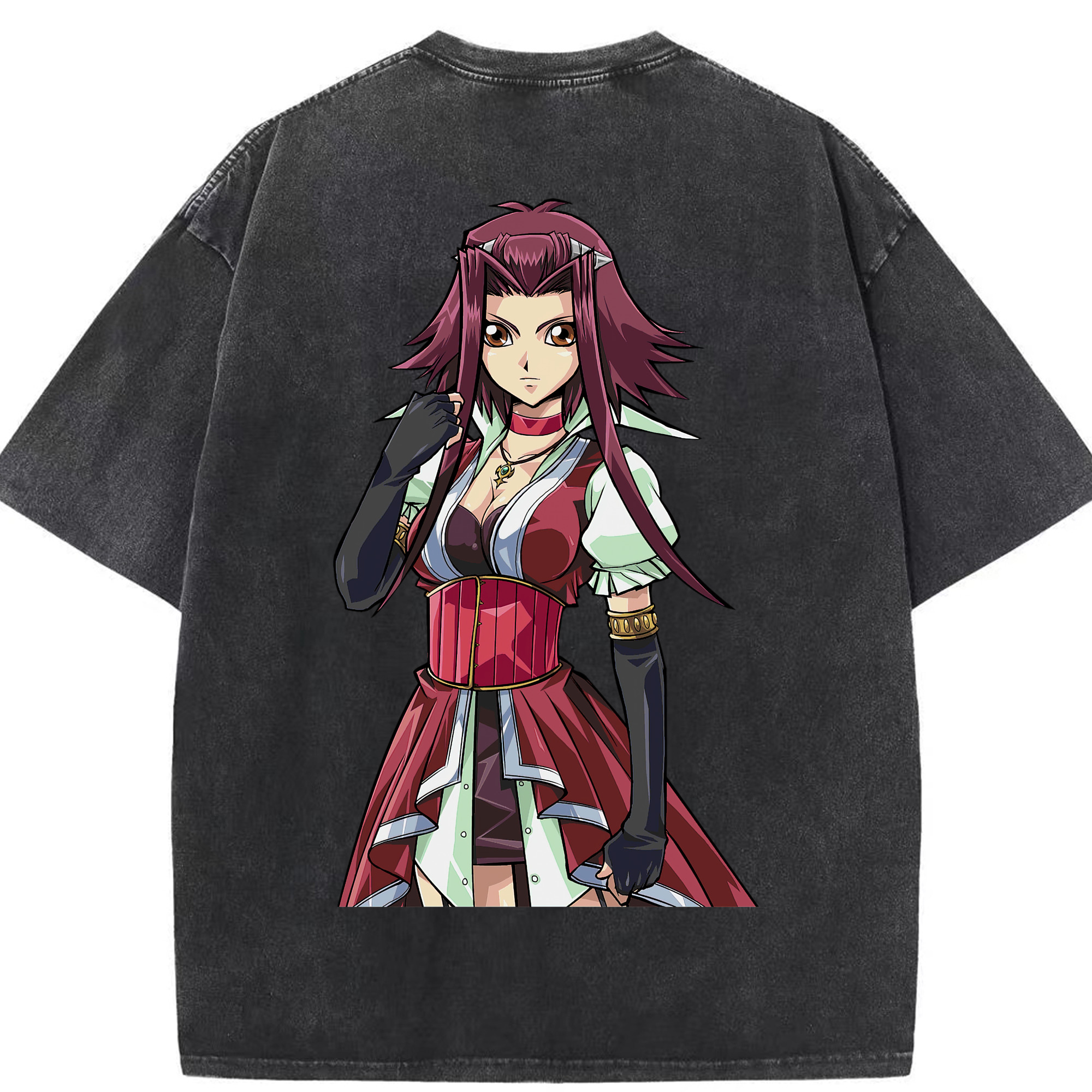 （画像用） 遊☆戯☆王 Yu-Gi-Oh! 綿100% ヴィンテージ風 半袖Tシャツ（背面プリント）