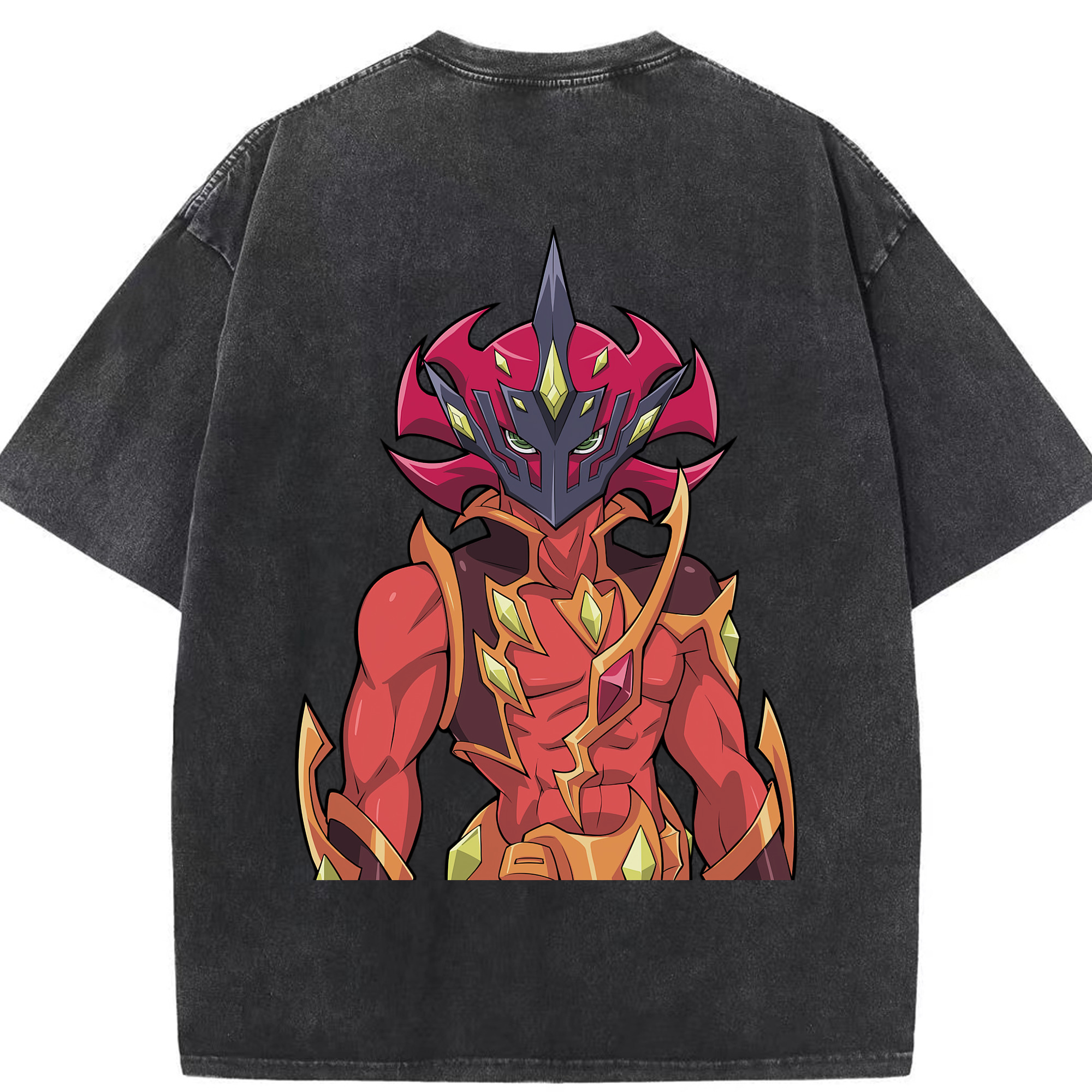 （画像用） 遊☆戯☆王 Yu-Gi-Oh! 綿100% ヴィンテージ風 半袖Tシャツ（背面プリント）