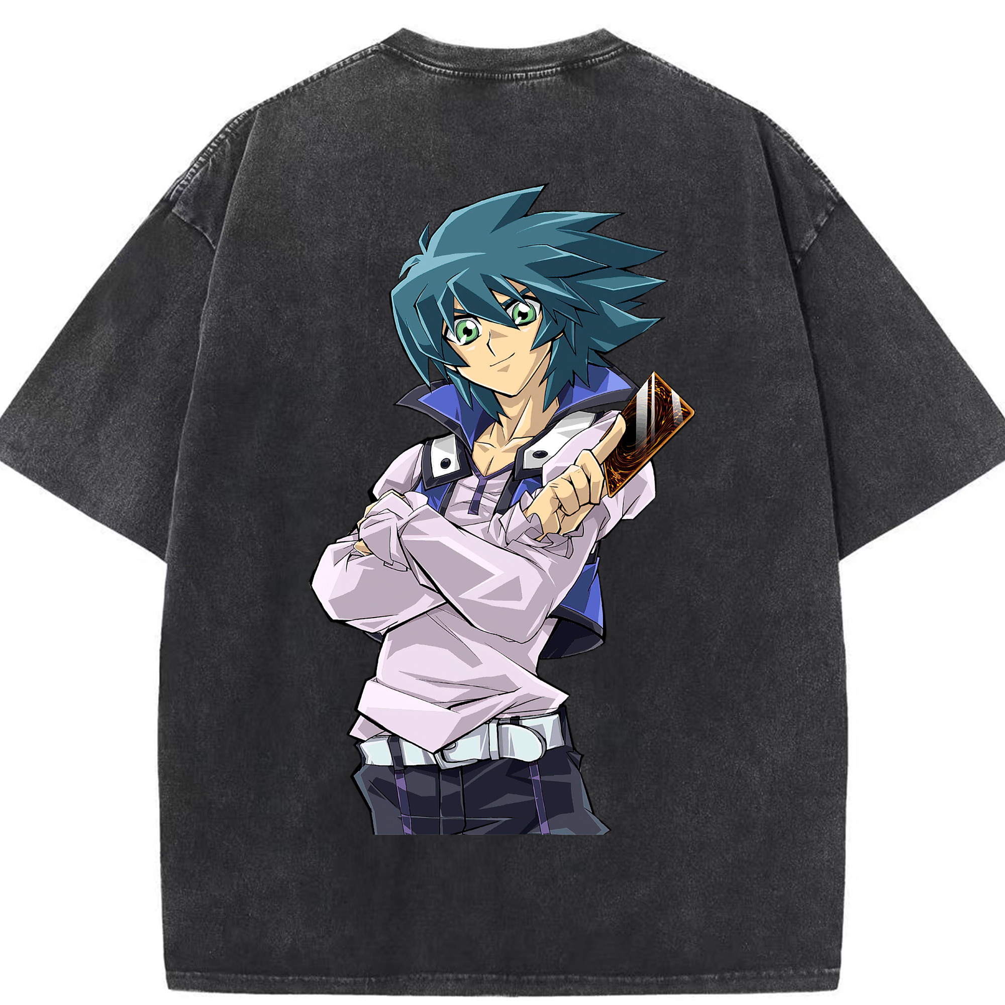 （画像用） 遊☆戯☆王 Yu-Gi-Oh! 綿100% ヴィンテージ風 半袖Tシャツ（背面プリント）