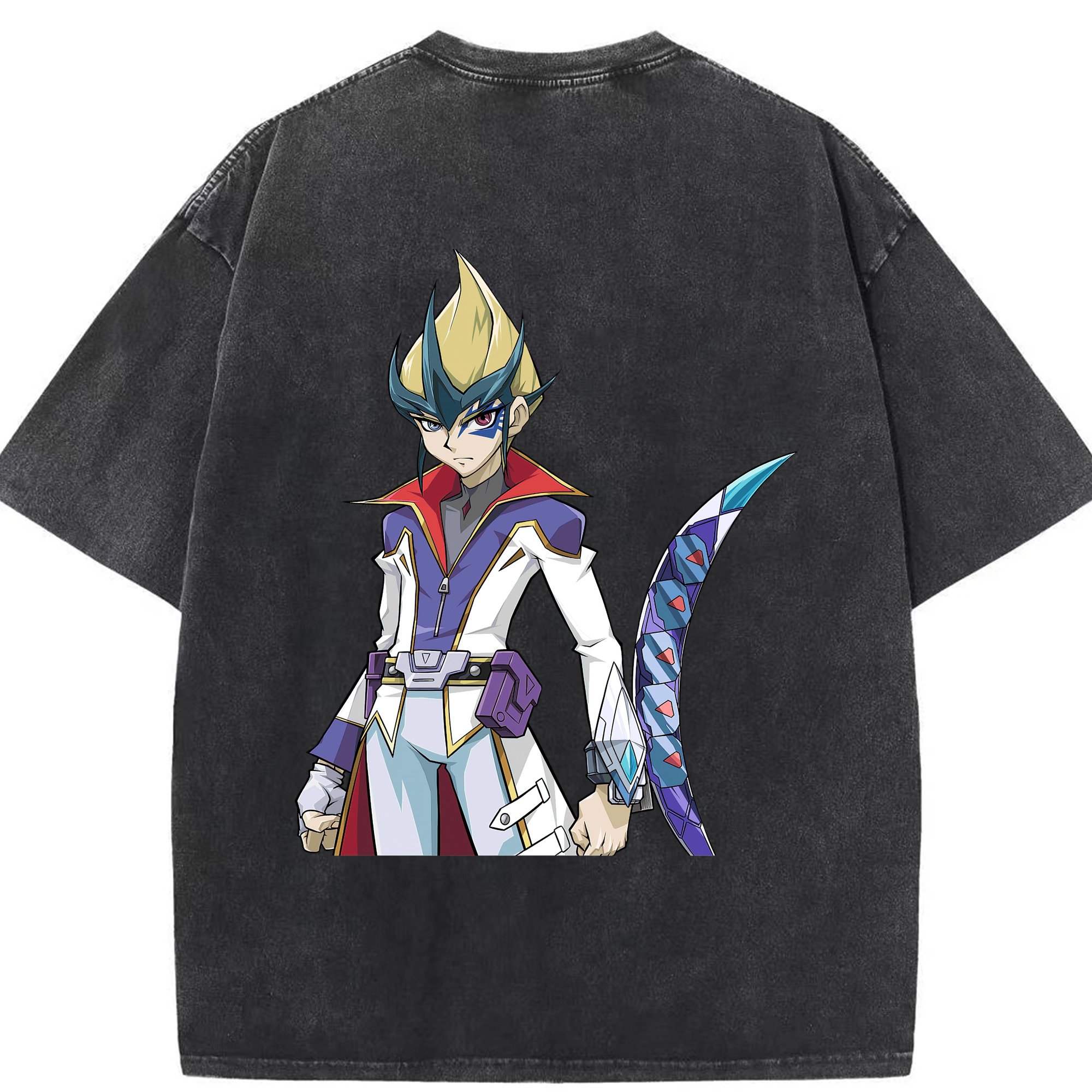 （画像用） 遊☆戯☆王 Yu-Gi-Oh! 綿100% ヴィンテージ風 半袖Tシャツ（背面プリント）