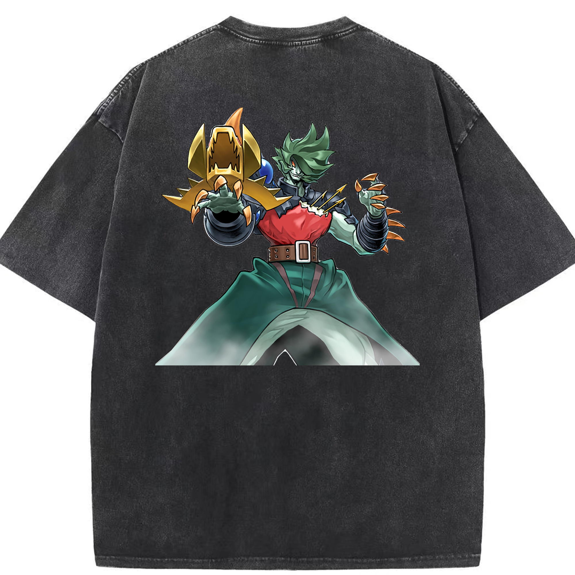 （画像用） 遊☆戯☆王 Yu-Gi-Oh! 綿100% ヴィンテージ風 半袖Tシャツ（背面プリント）