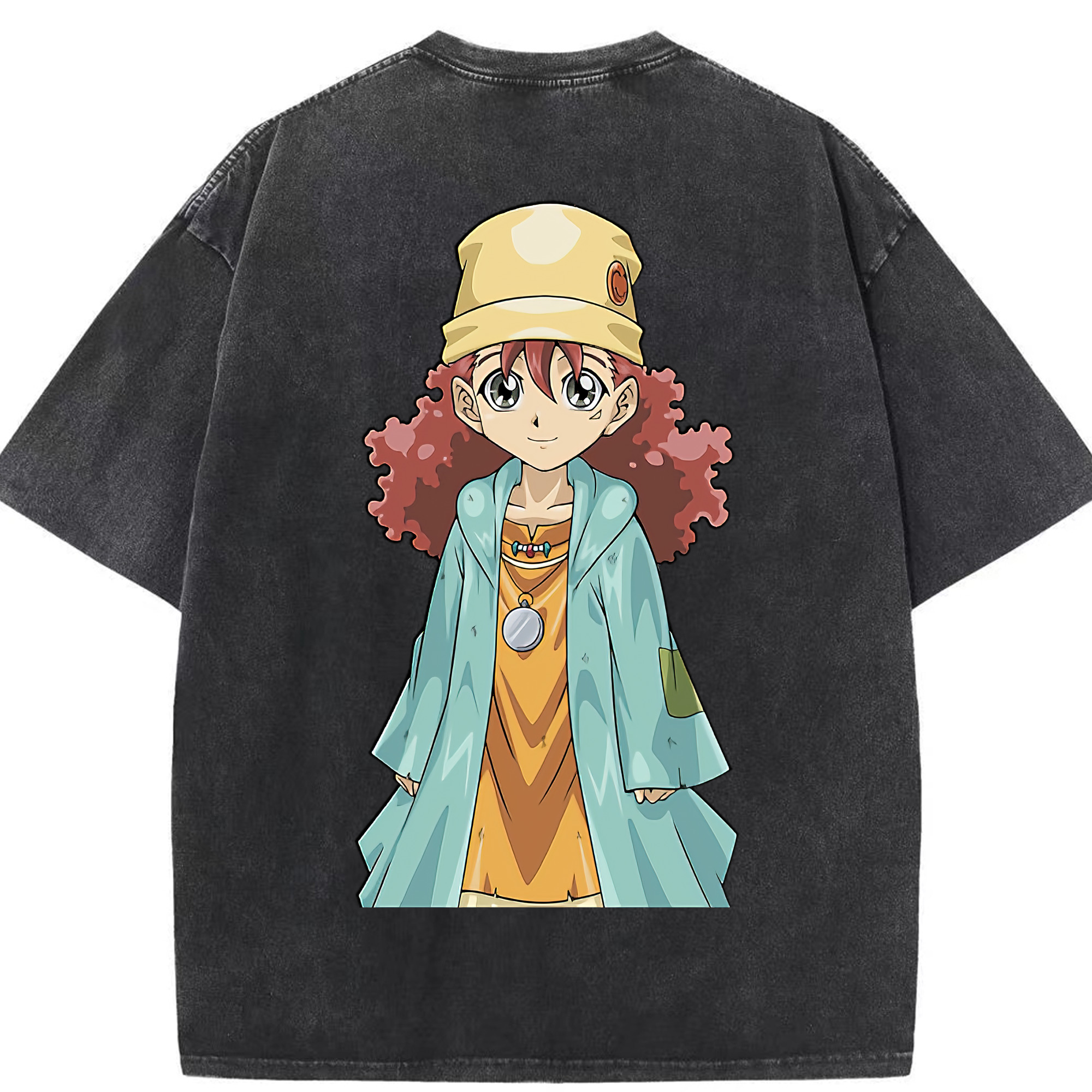 （画像用） 遊☆戯☆王 Yu-Gi-Oh! 綿100% ヴィンテージ風 半袖Tシャツ（背面プリント）