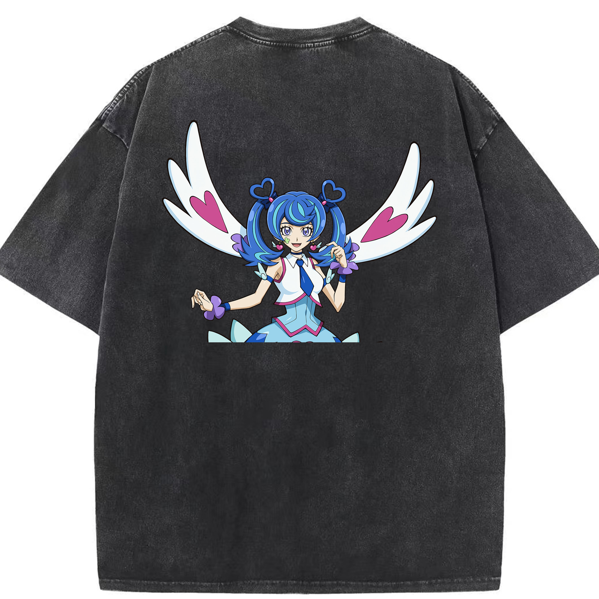 （画像用） 遊☆戯☆王 Yu-Gi-Oh! 綿100% ヴィンテージ風 半袖Tシャツ（背面プリント）