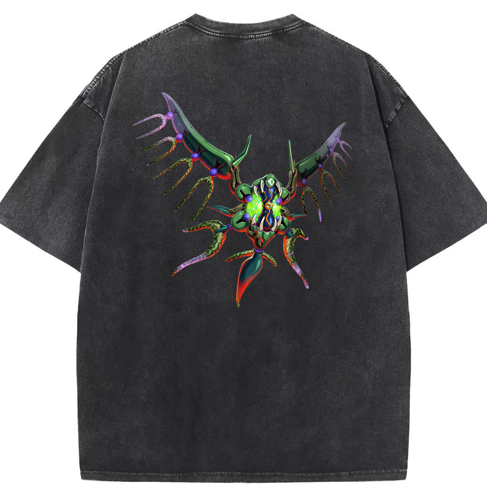 （画像用） 遊☆戯☆王 Yu-Gi-Oh! 綿100% ヴィンテージ風 半袖Tシャツ（背面プリント）