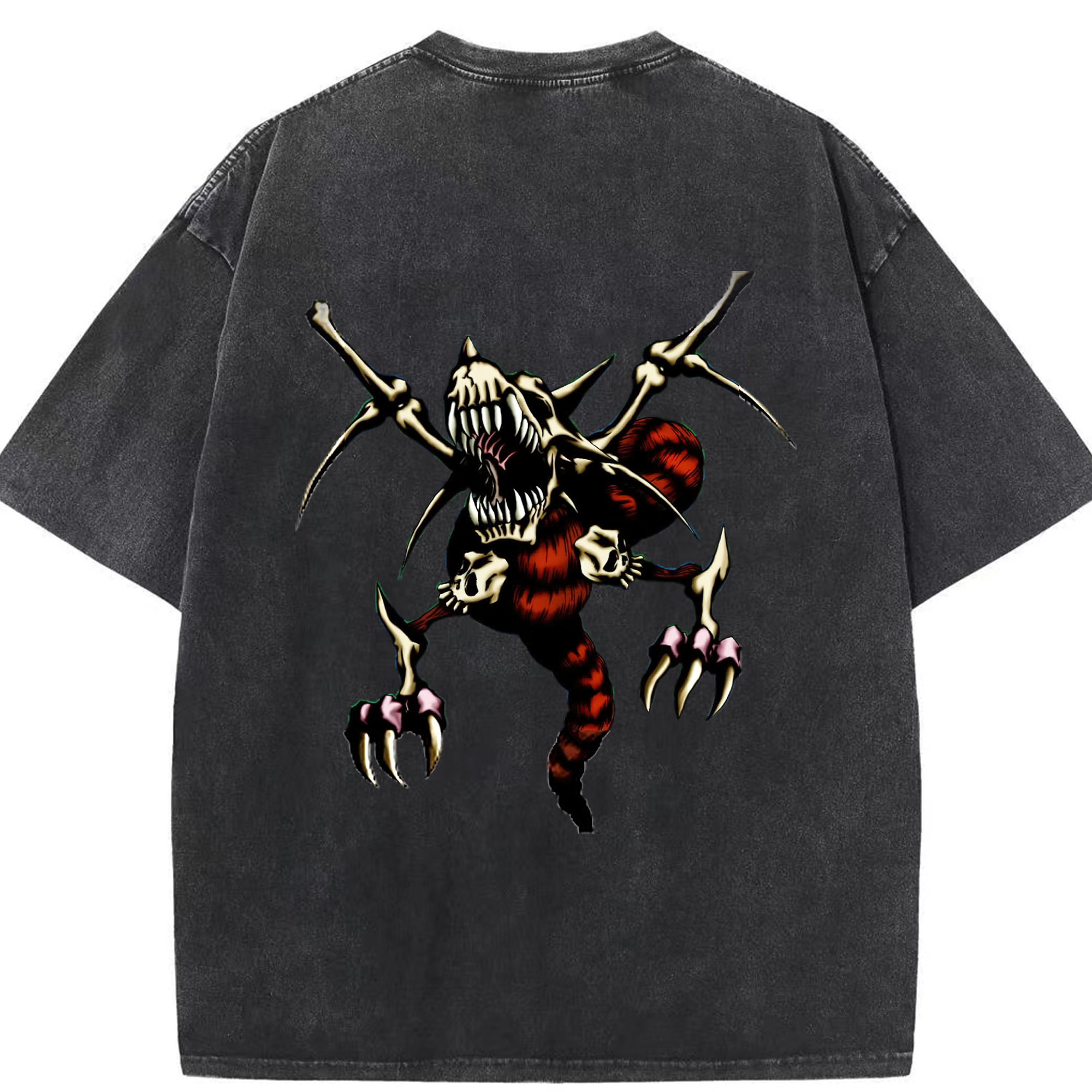 （画像用） 遊☆戯☆王 Yu-Gi-Oh! 綿100% ヴィンテージ風 半袖Tシャツ（背面プリント）