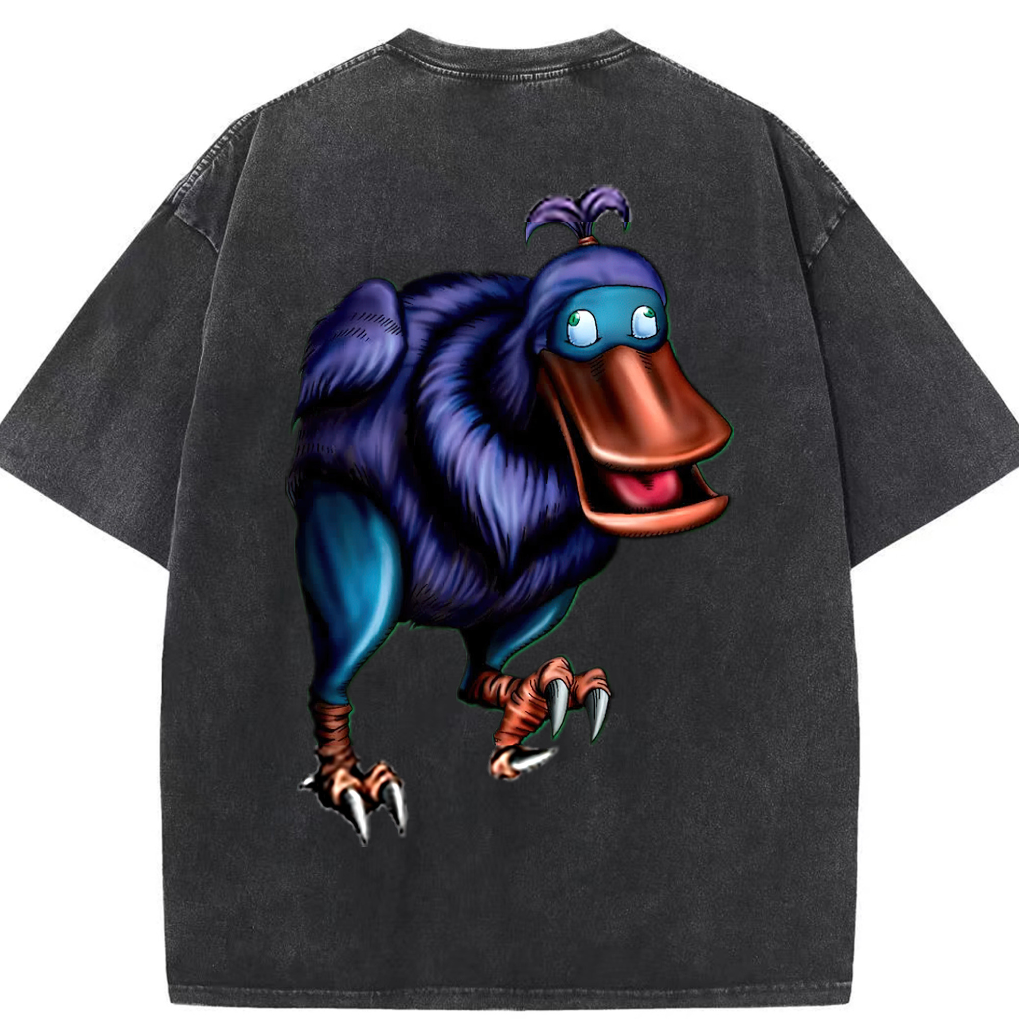 （画像用） 遊☆戯☆王 Yu-Gi-Oh! 綿100% ヴィンテージ風 半袖Tシャツ（背面プリント）