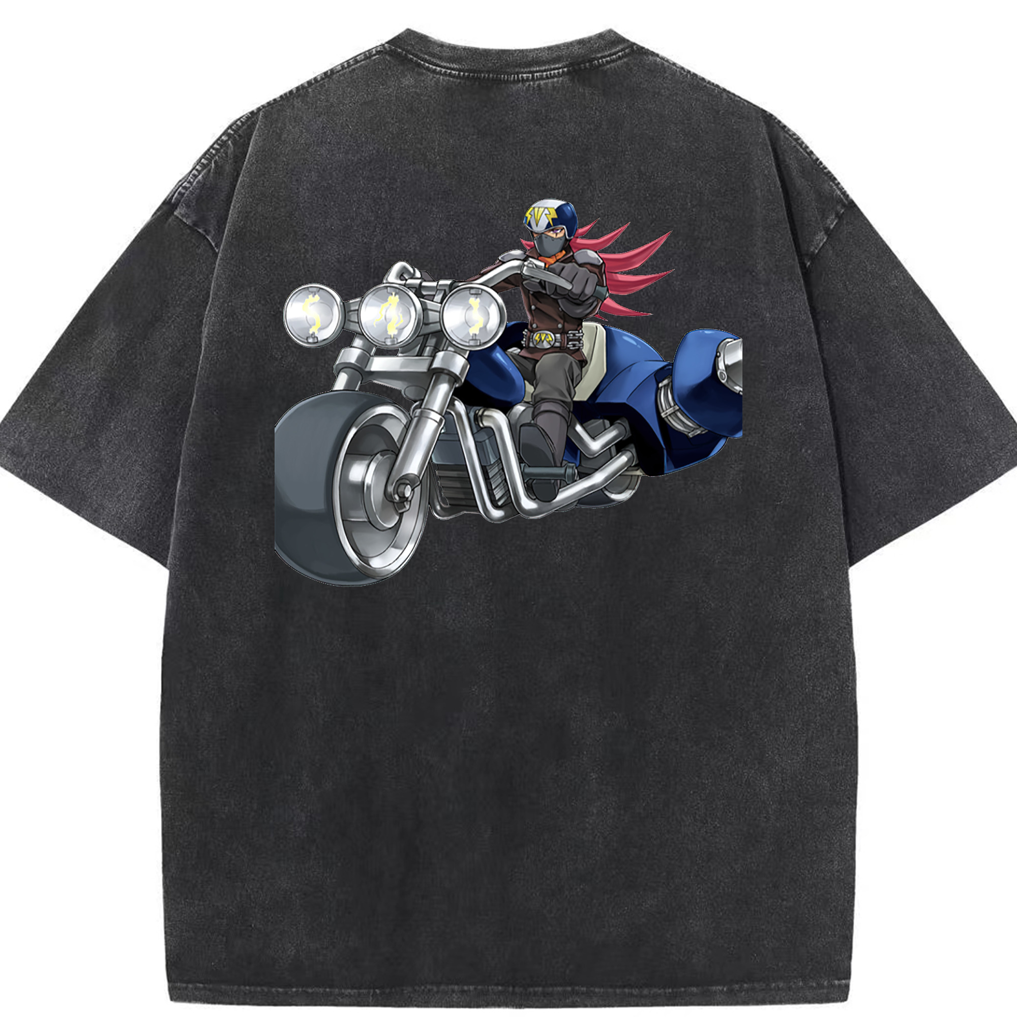 （画像用） 遊☆戯☆王 Yu-Gi-Oh! 綿100% ヴィンテージ風 半袖Tシャツ（背面プリント）