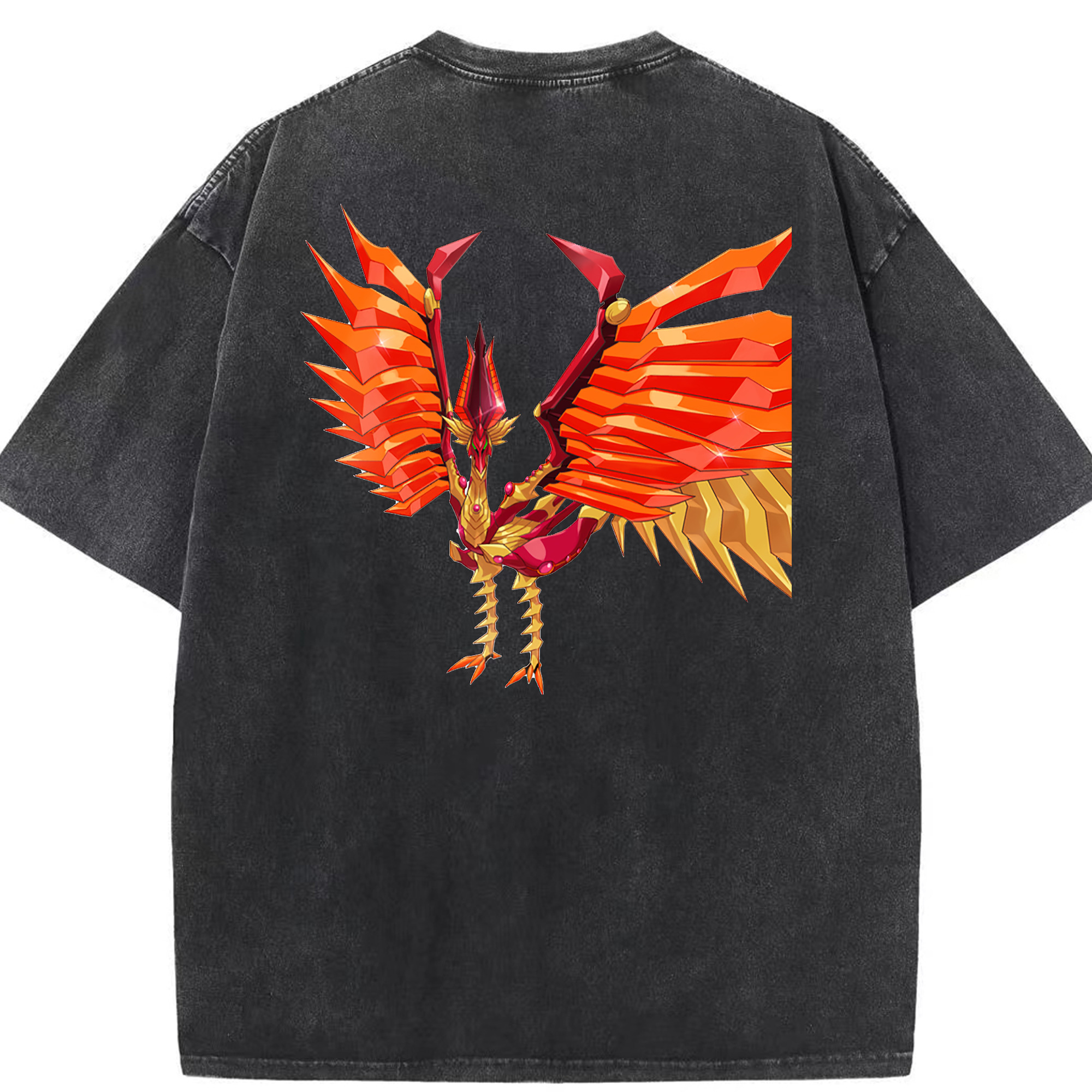 （画像用） 遊☆戯☆王 Yu-Gi-Oh! 綿100% ヴィンテージ風 半袖Tシャツ（背面プリント）