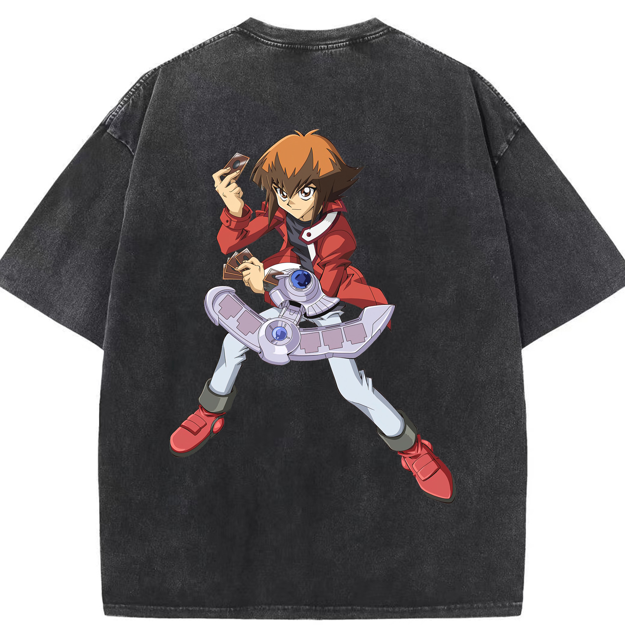 （画像用） 遊☆戯☆王 Yu-Gi-Oh! 綿100% ヴィンテージ風 半袖Tシャツ（背面プリント）