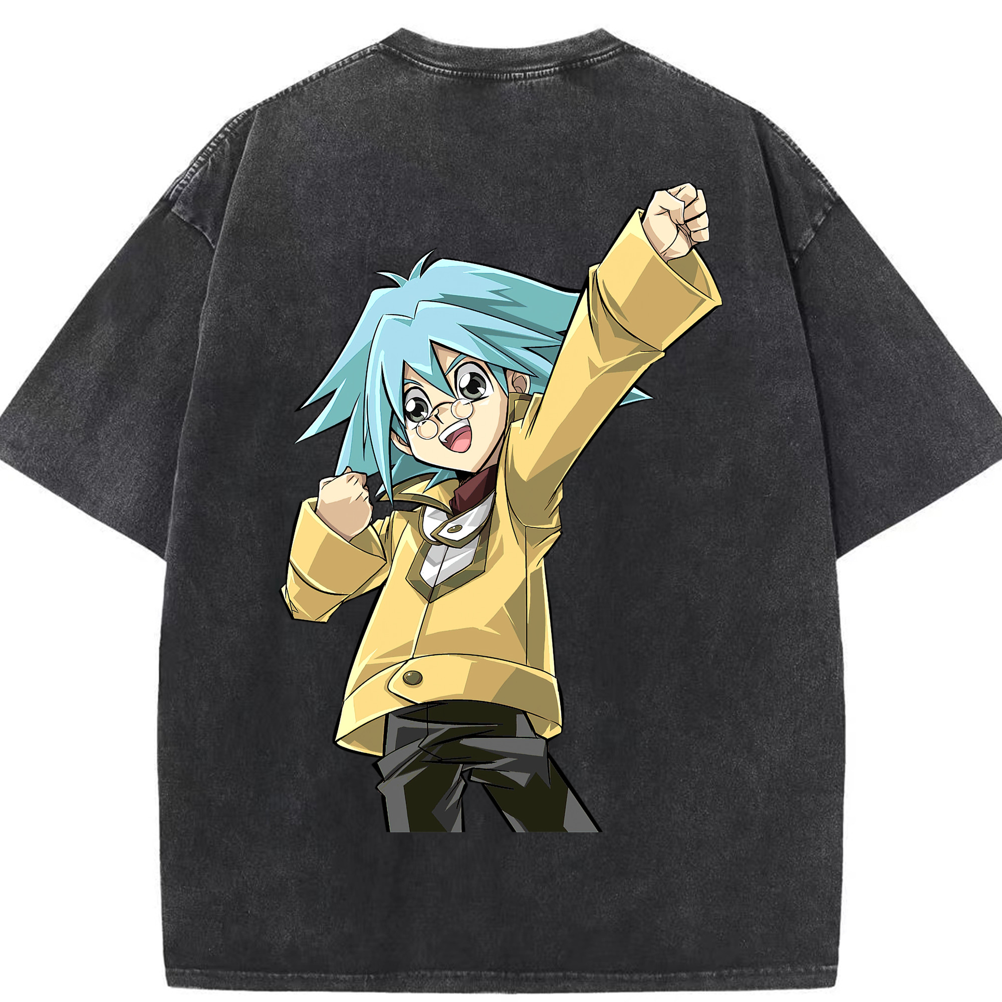 （画像用） 遊☆戯☆王 Yu-Gi-Oh! 綿100% ヴィンテージ風 半袖Tシャツ（背面プリント）