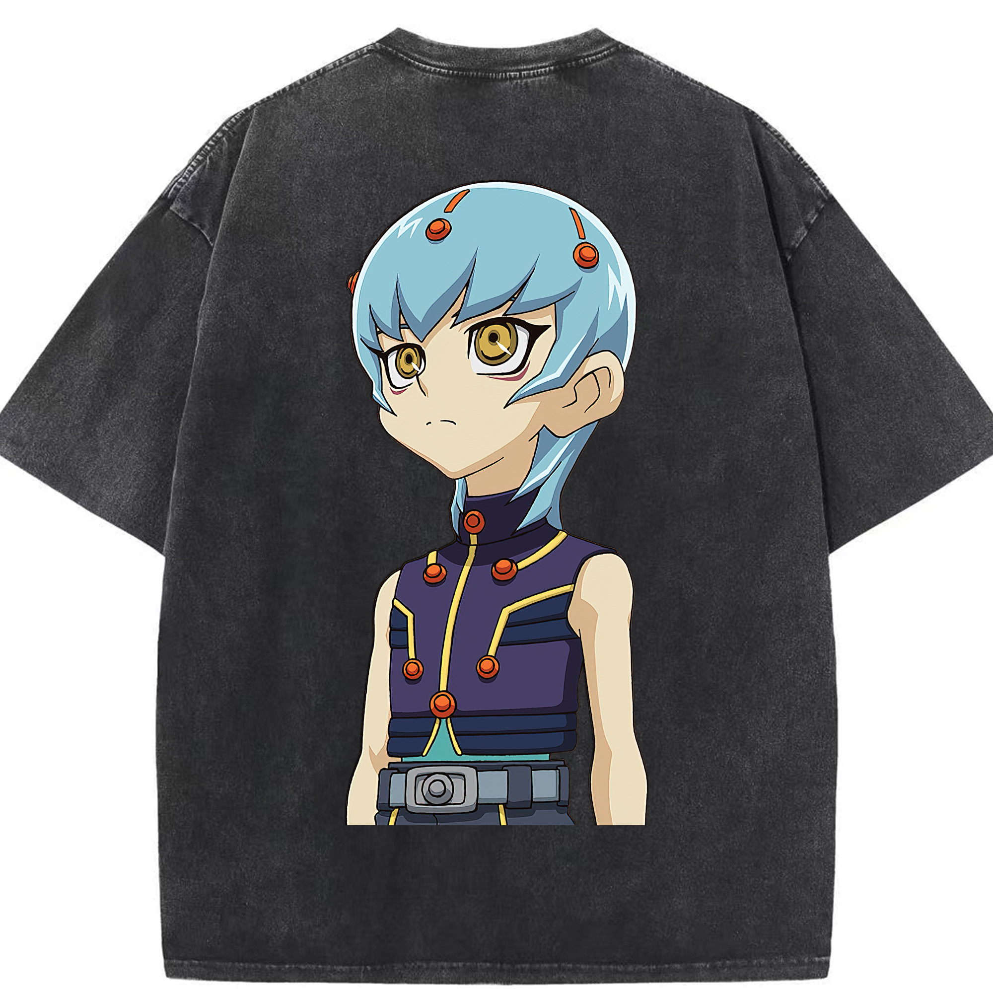 （画像用） 遊☆戯☆王 Yu-Gi-Oh! 綿100% ヴィンテージ風 半袖Tシャツ（背面プリント）