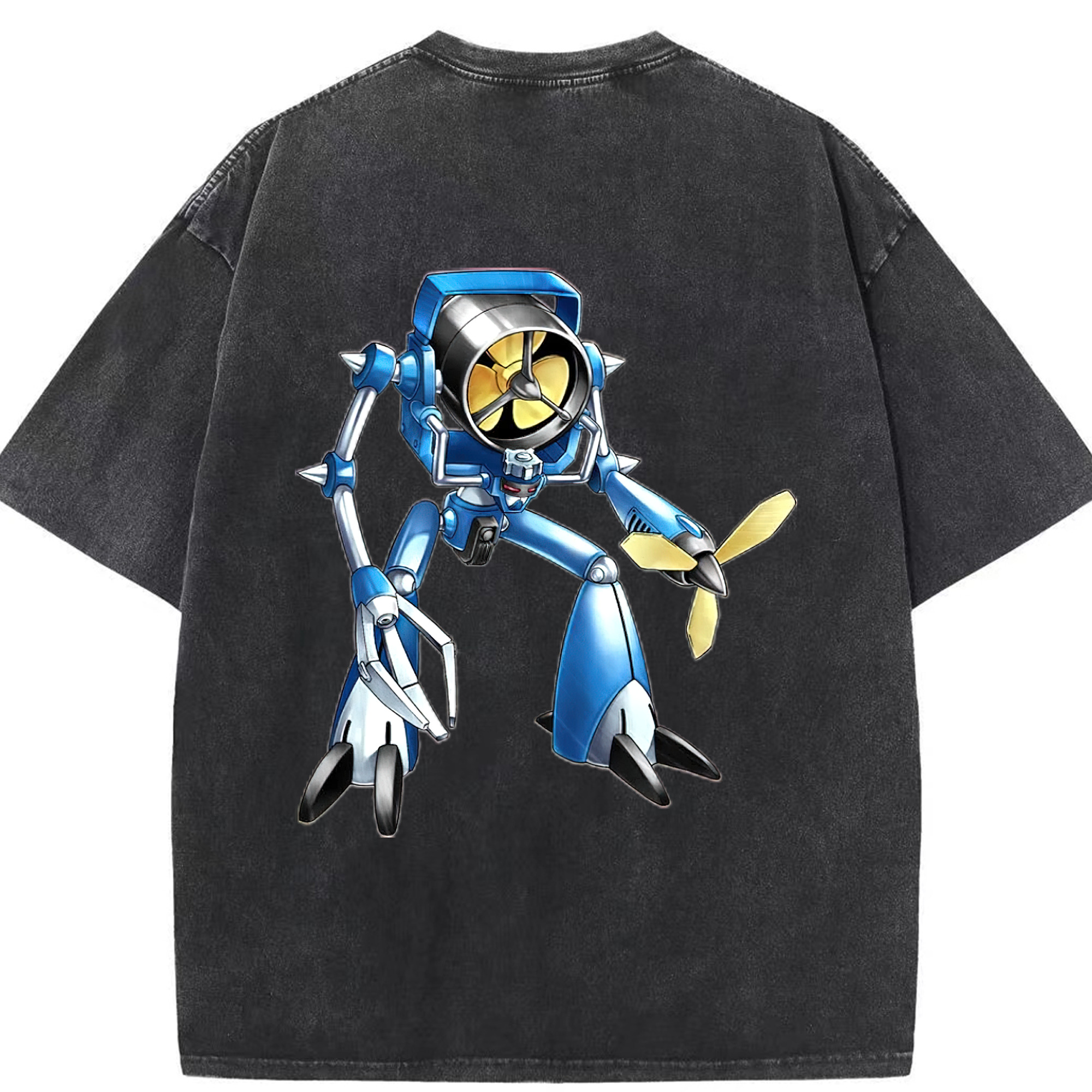 （画像用） 遊☆戯☆王 Yu-Gi-Oh! 綿100% ヴィンテージ風 半袖Tシャツ（背面プリント）
