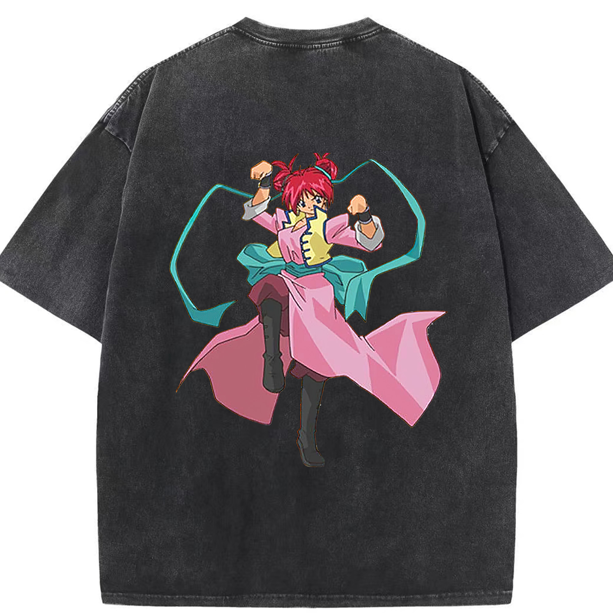 （画像用） 遊☆戯☆王 Yu-Gi-Oh! 綿100% ヴィンテージ風 半袖Tシャツ（背面プリント）