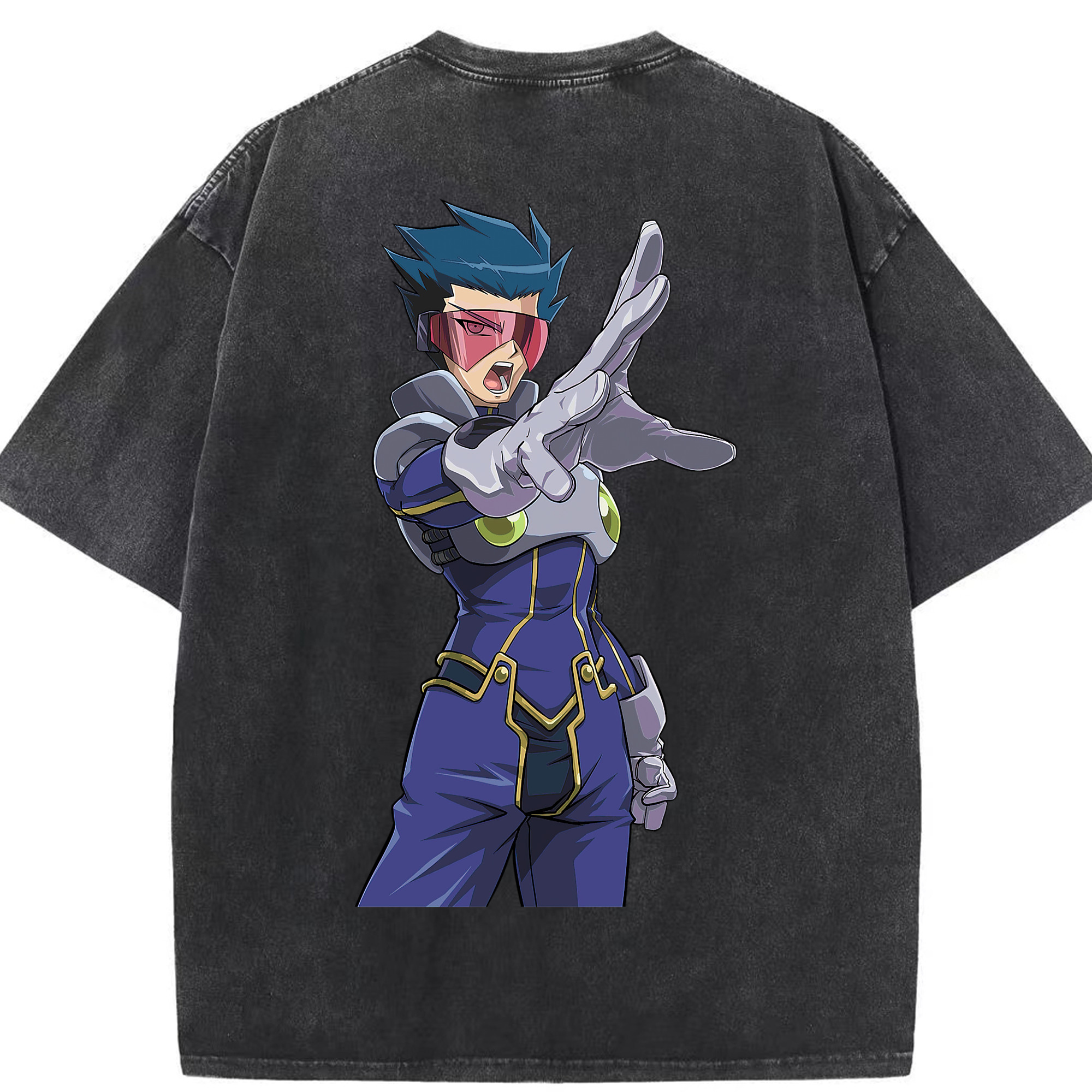 （画像用） 遊☆戯☆王 Yu-Gi-Oh! 綿100% ヴィンテージ風 半袖Tシャツ（背面プリント）