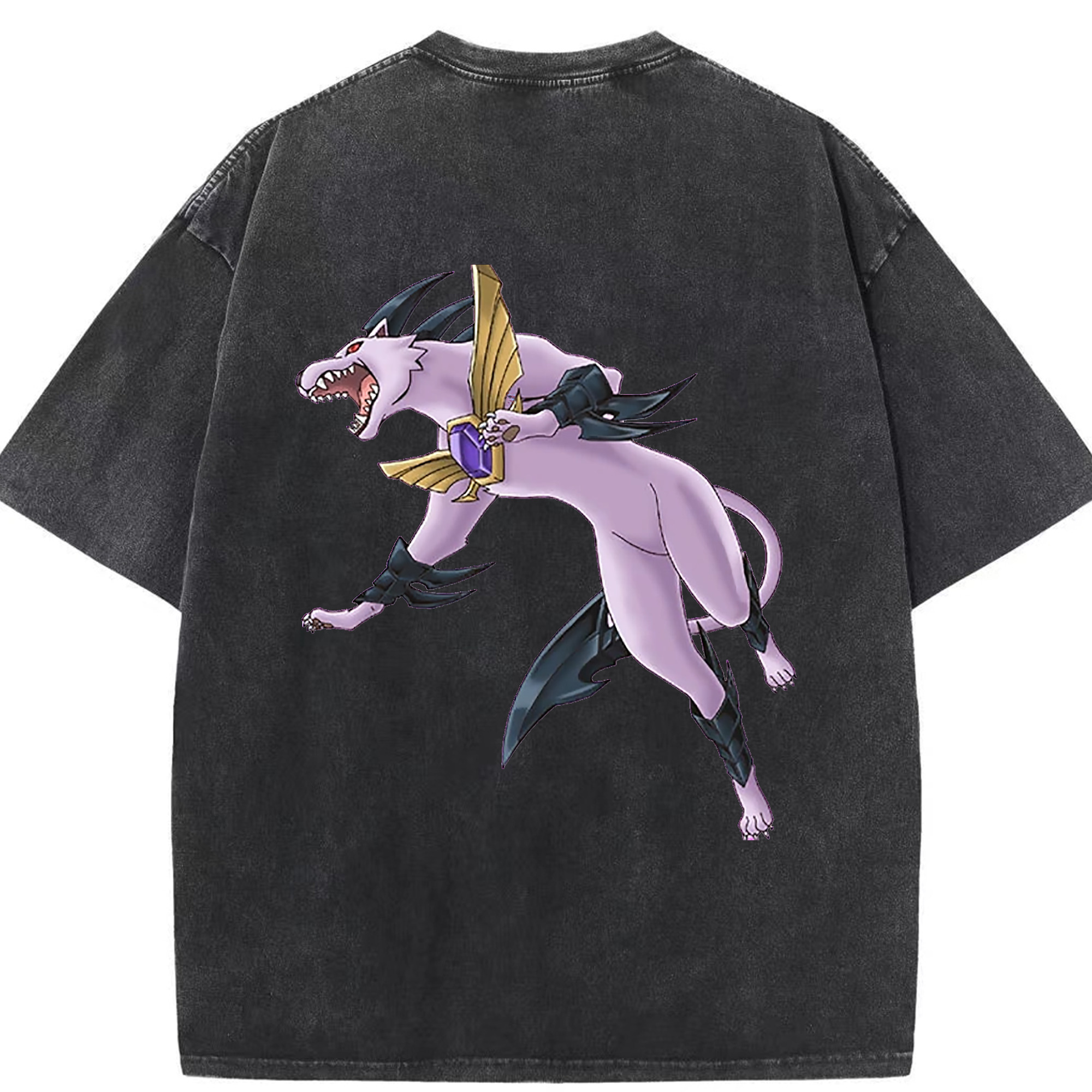 （画像用） 遊☆戯☆王 Yu-Gi-Oh! 綿100% ヴィンテージ風 半袖Tシャツ（背面プリント）