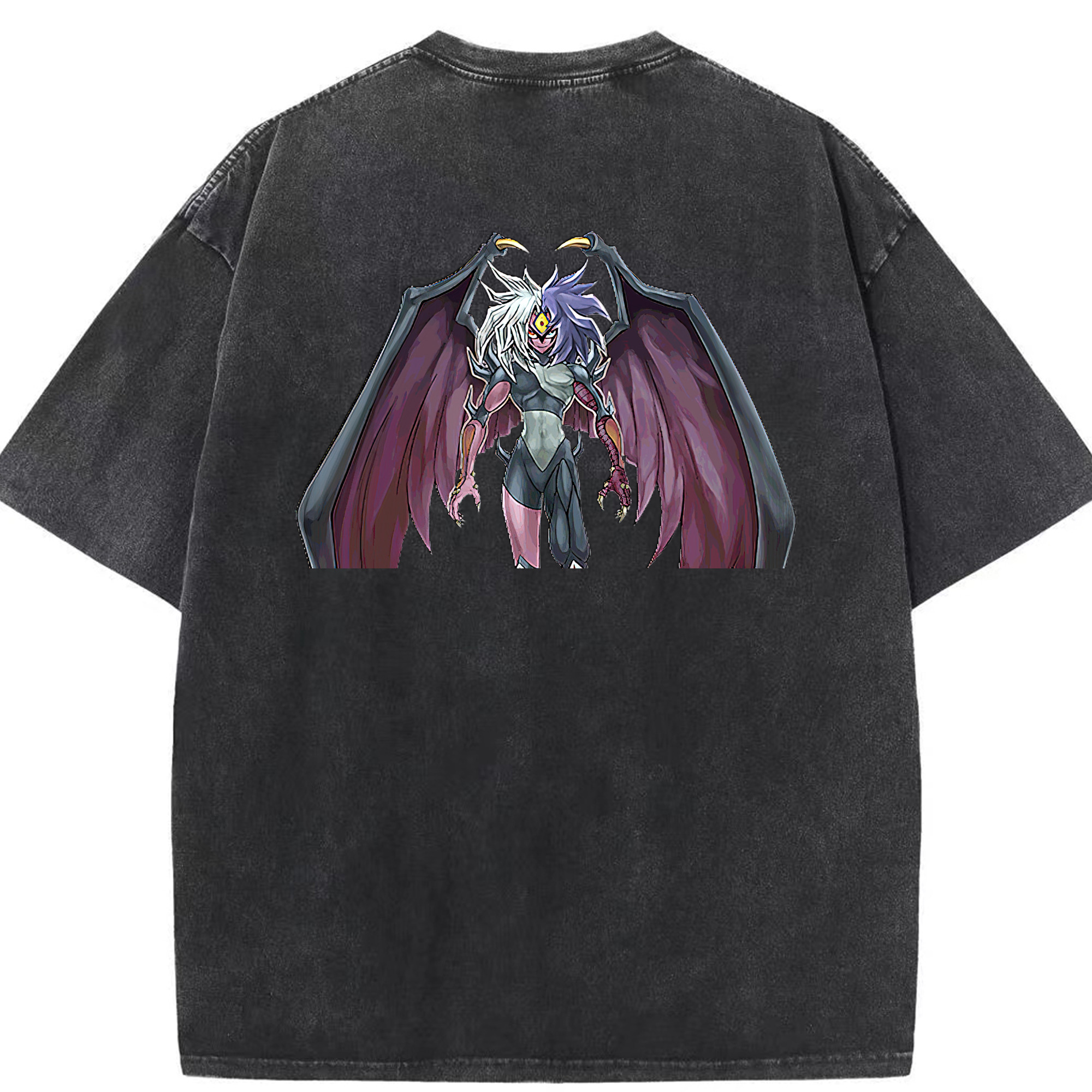 （画像用） 遊☆戯☆王 Yu-Gi-Oh! 綿100% ヴィンテージ風 半袖Tシャツ（背面プリント）