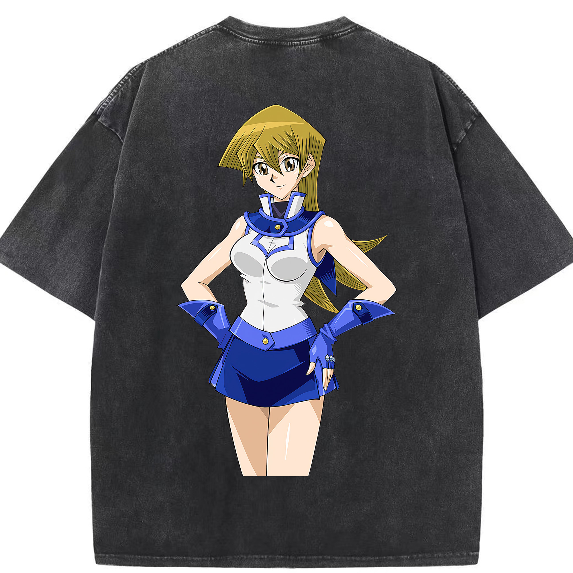 （画像用） 遊☆戯☆王 Yu-Gi-Oh! 綿100% ヴィンテージ風 半袖Tシャツ（背面プリント）