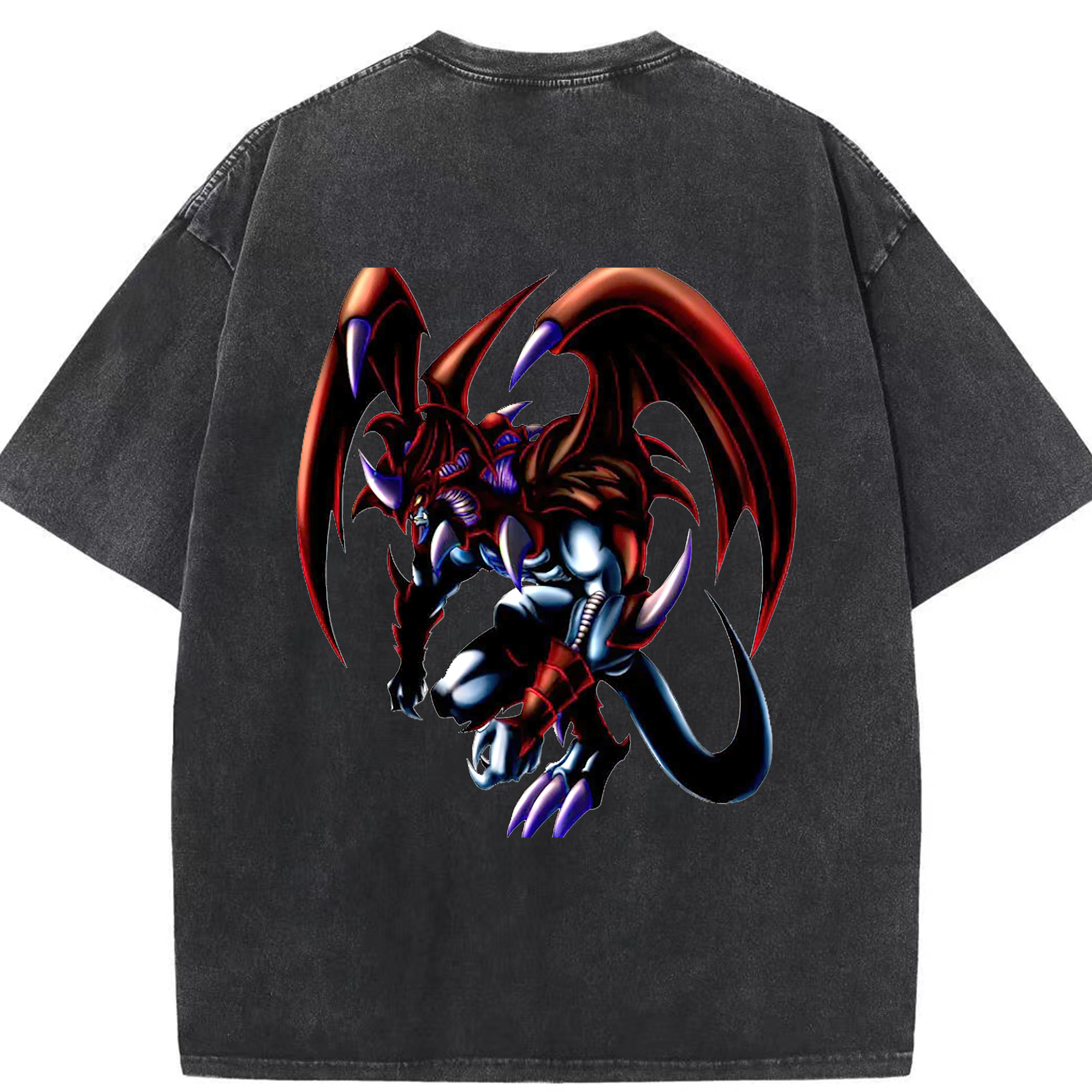 （画像用） 遊☆戯☆王 Yu-Gi-Oh! 綿100% ヴィンテージ風 半袖Tシャツ（背面プリント）