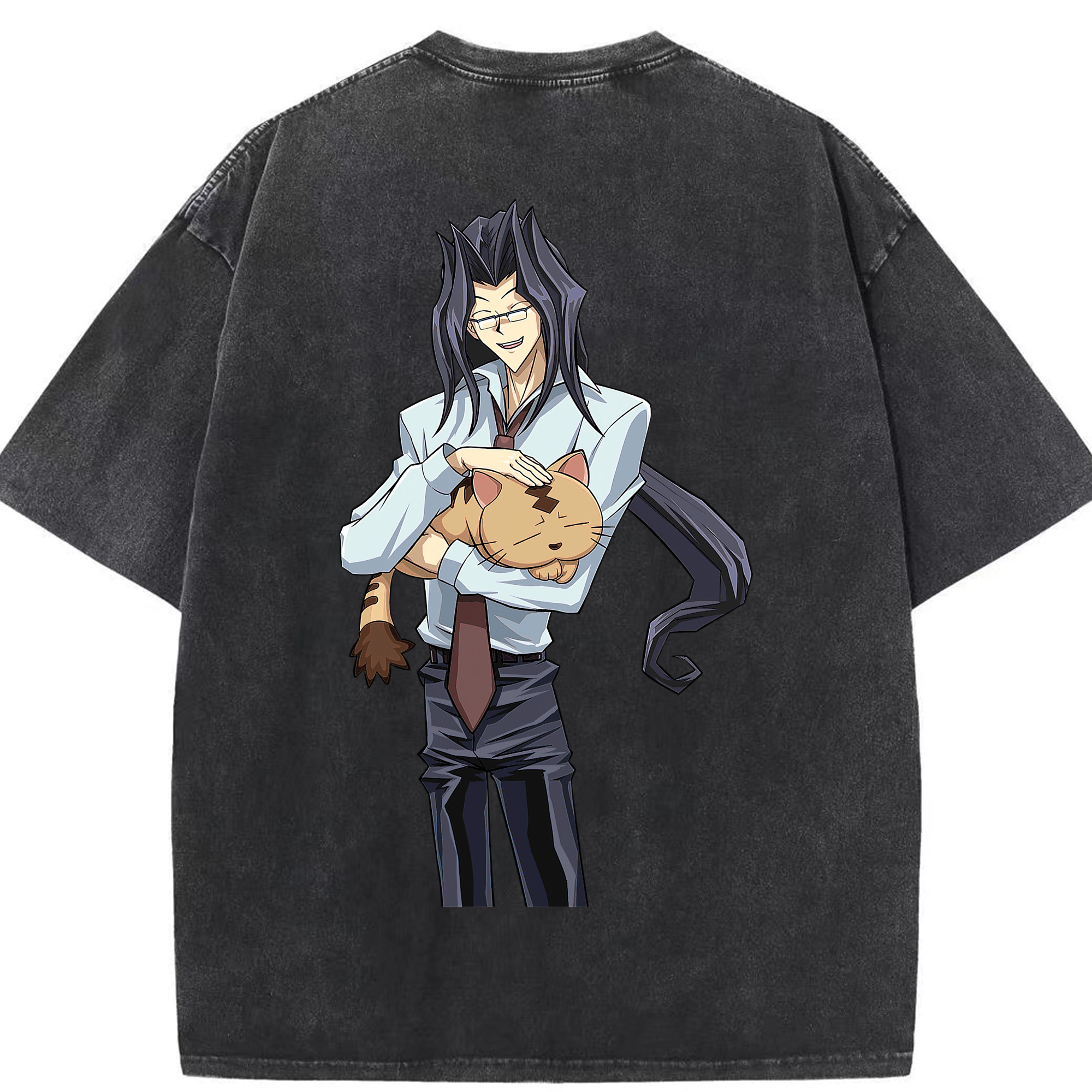 （画像用） 遊☆戯☆王 Yu-Gi-Oh! 綿100% ヴィンテージ風 半袖Tシャツ（背面プリント）