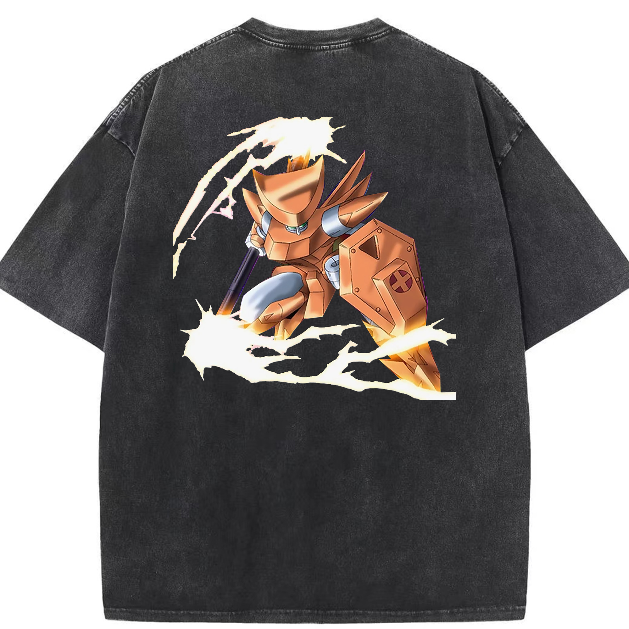 （画像用） 遊☆戯☆王 Yu-Gi-Oh! 綿100% ヴィンテージ風 半袖Tシャツ（背面プリント）