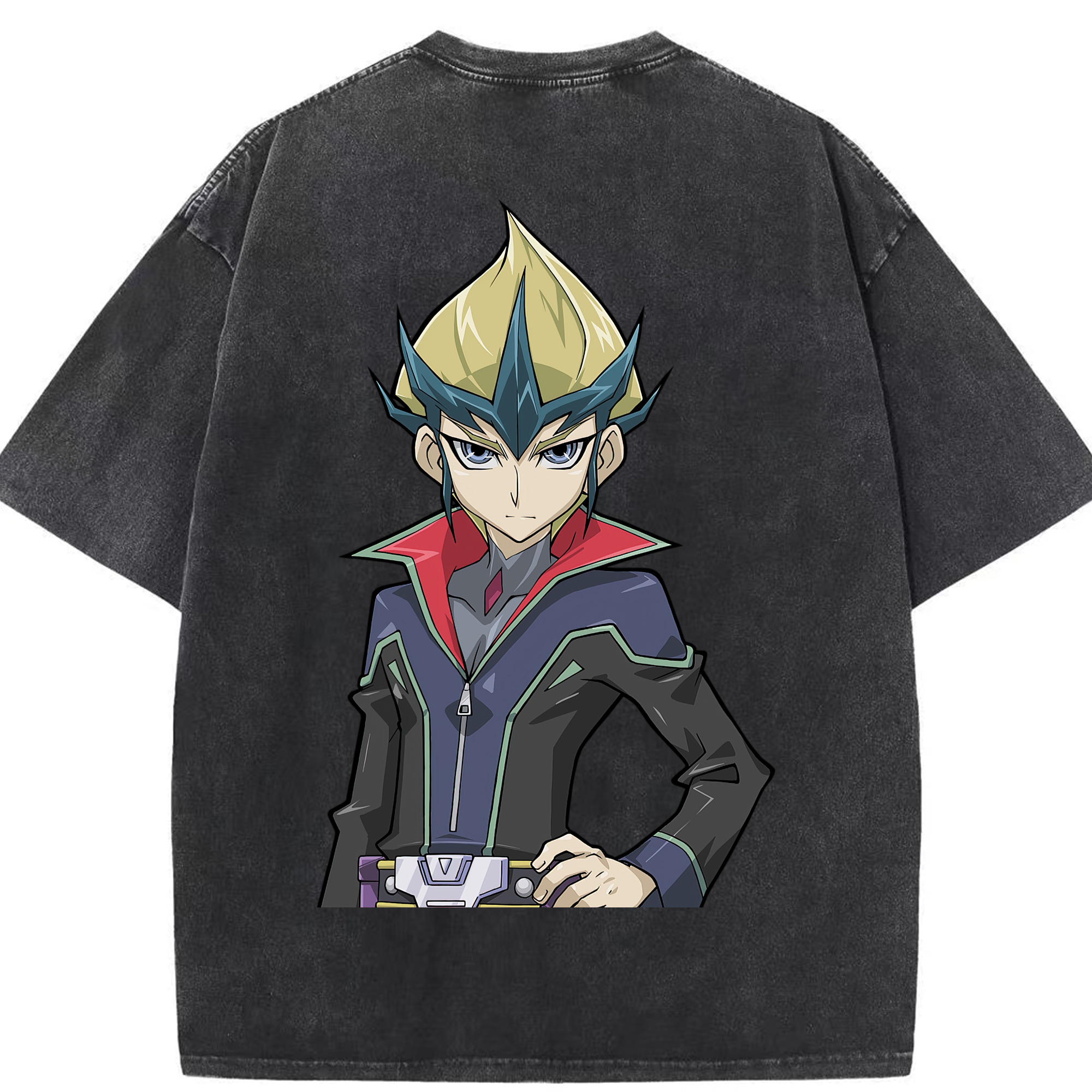 （画像用） 遊☆戯☆王 Yu-Gi-Oh! 綿100% ヴィンテージ風 半袖Tシャツ（背面プリント）