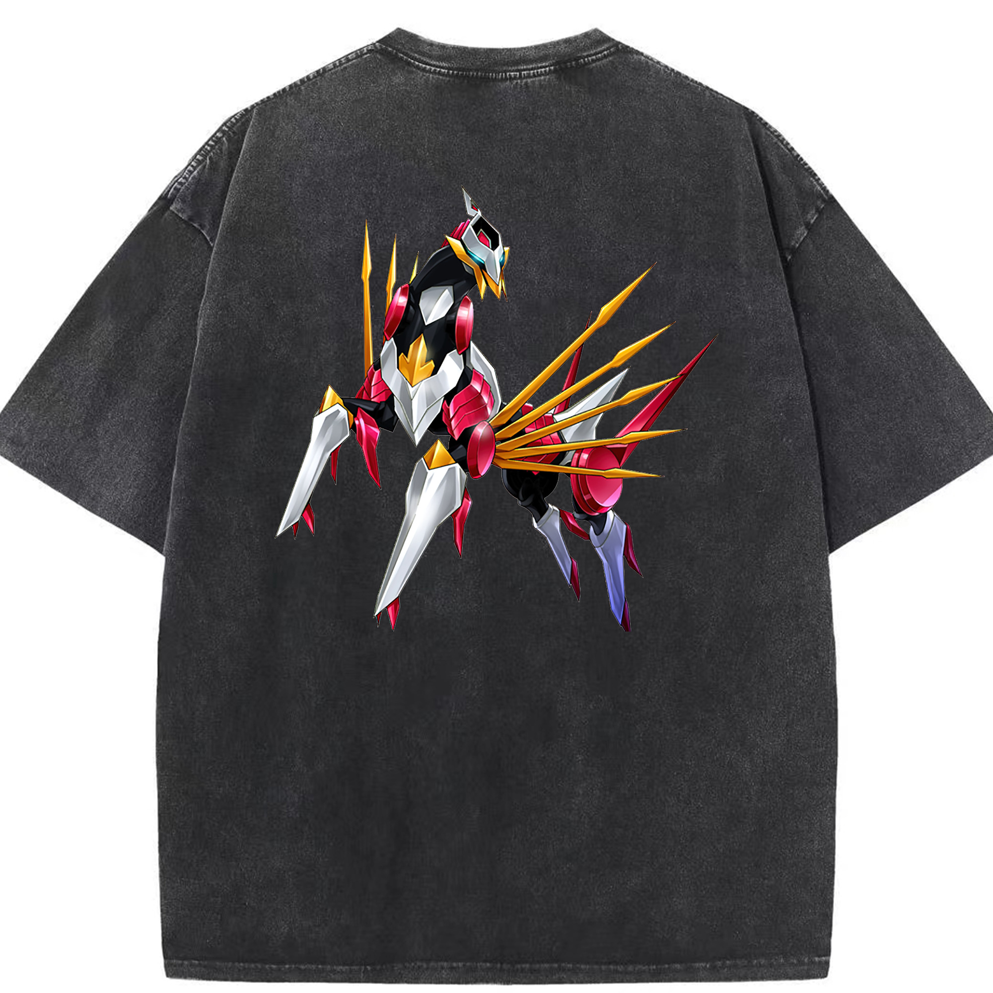 （画像用） 遊☆戯☆王 Yu-Gi-Oh! 綿100% ヴィンテージ風 半袖Tシャツ（背面プリント）