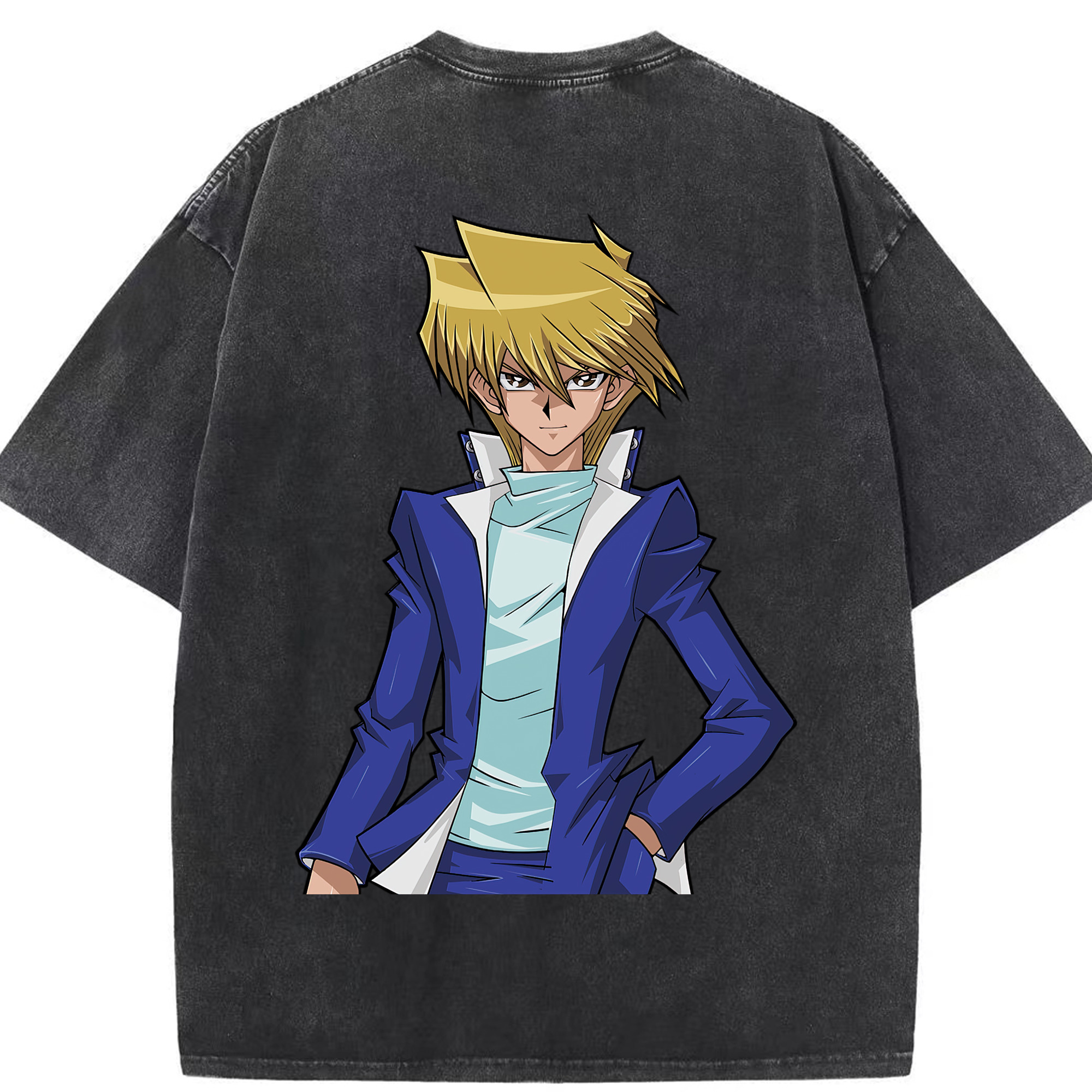 （画像用） 遊☆戯☆王 Yu-Gi-Oh! 綿100% ヴィンテージ風 半袖Tシャツ（背面プリント）
