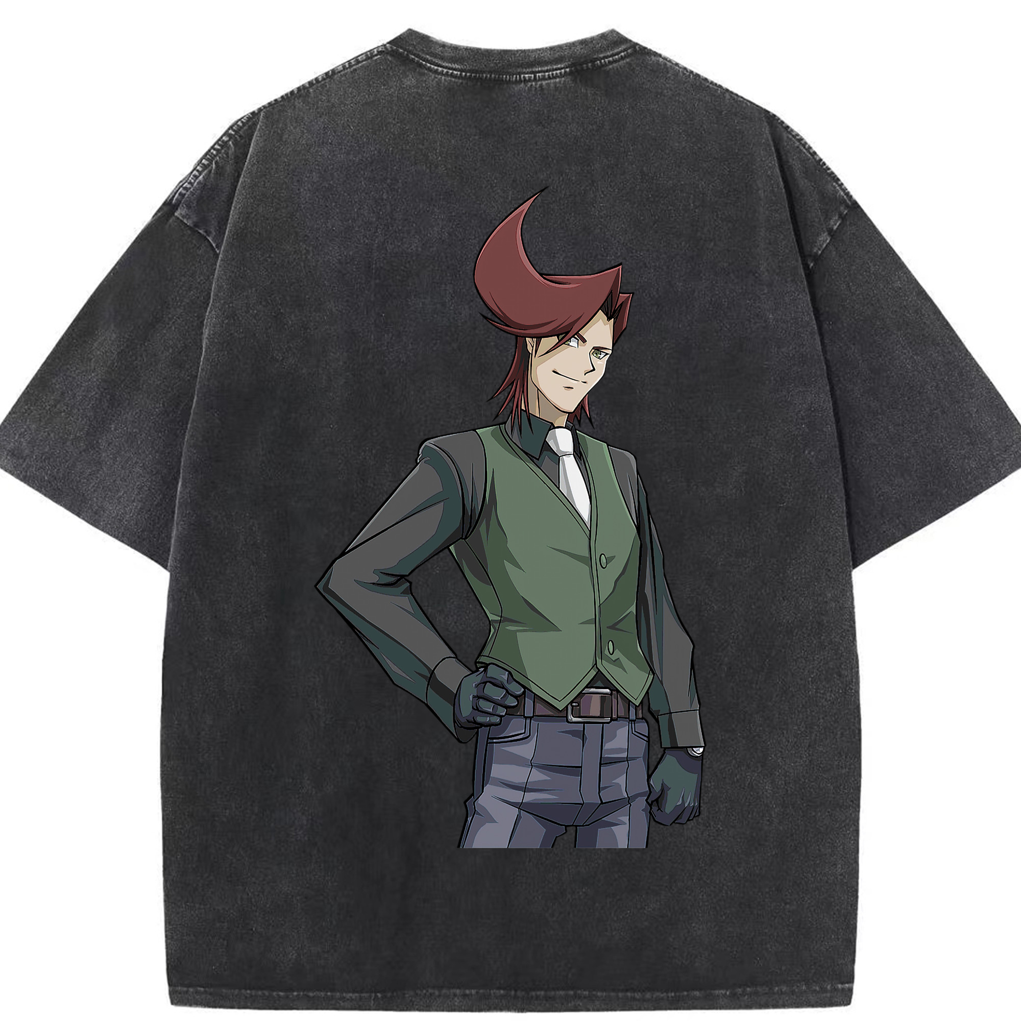 （画像用） 遊☆戯☆王 Yu-Gi-Oh! 綿100% ヴィンテージ風 半袖Tシャツ（背面プリント）