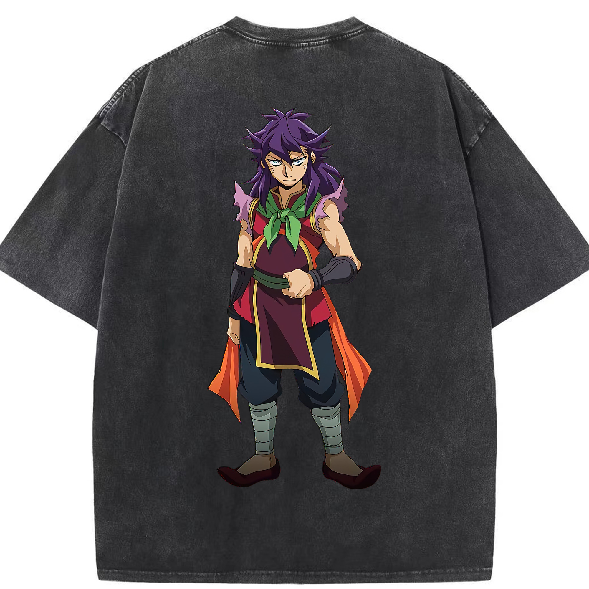 （画像用） 遊☆戯☆王 Yu-Gi-Oh! 綿100% ヴィンテージ風 半袖Tシャツ（背面プリント）