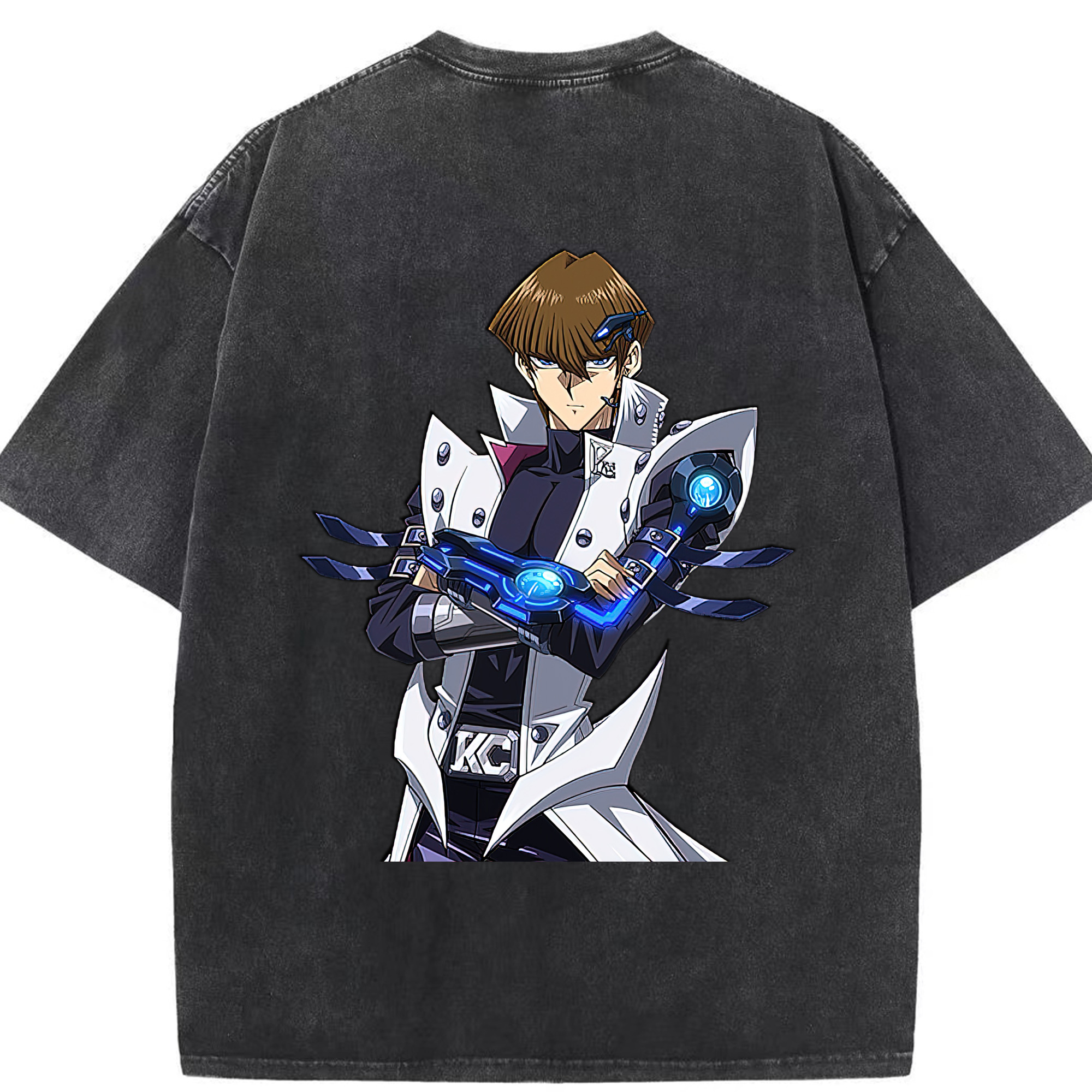（画像用） 遊☆戯☆王 Yu-Gi-Oh! 綿100% ヴィンテージ風 半袖Tシャツ（背面プリント）