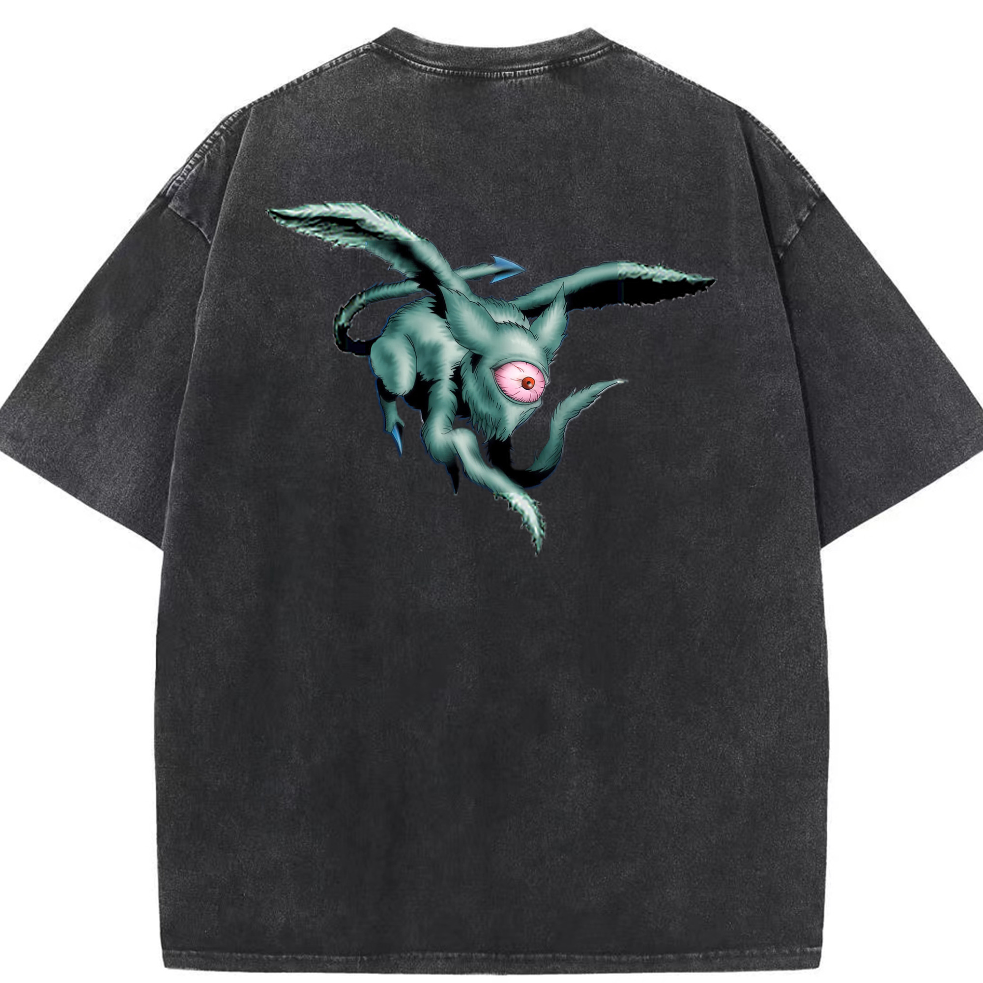 （画像用） 遊☆戯☆王 Yu-Gi-Oh! 綿100% ヴィンテージ風 半袖Tシャツ（背面プリント）
