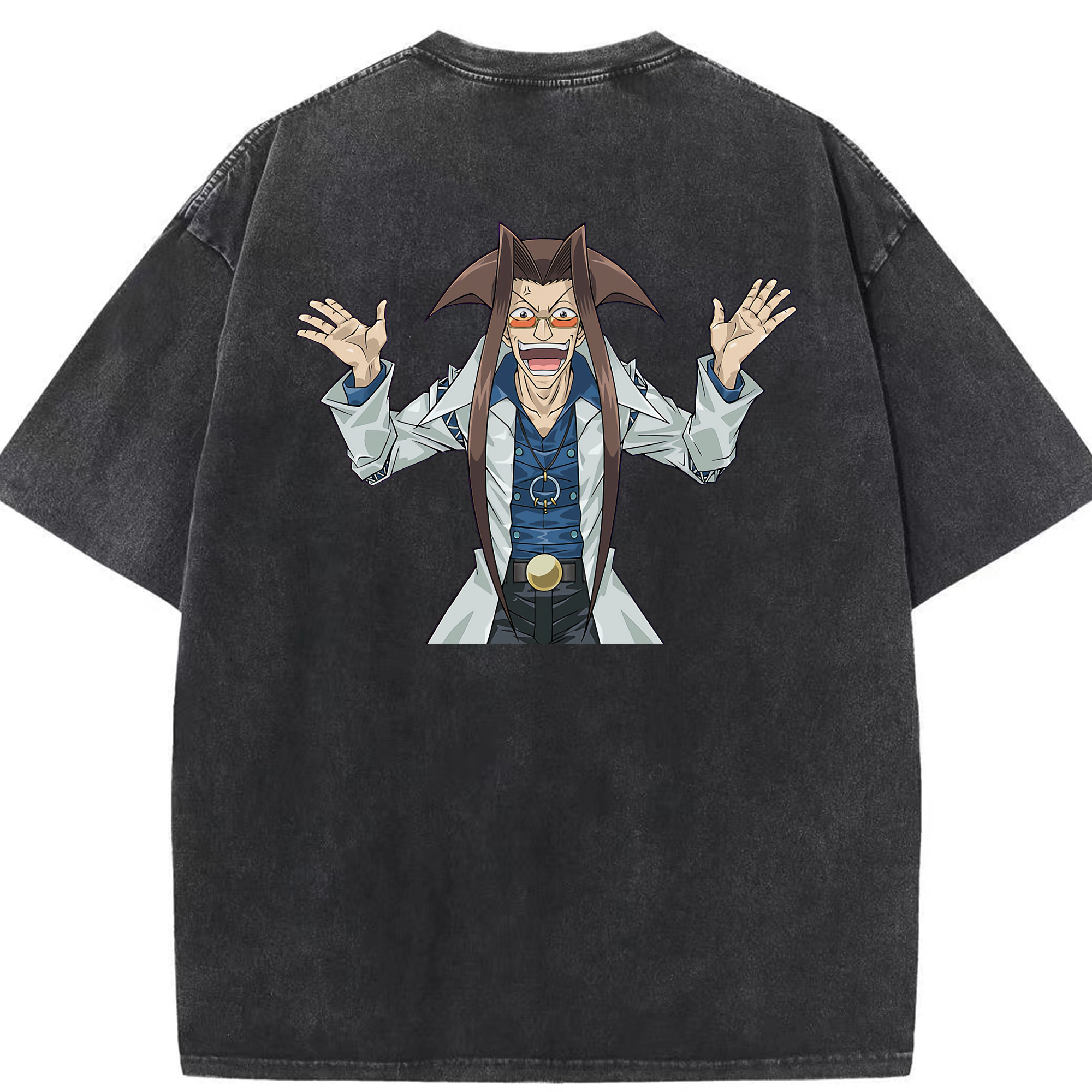 （画像用） 遊☆戯☆王 Yu-Gi-Oh! 綿100% ヴィンテージ風 半袖Tシャツ（背面プリント）
