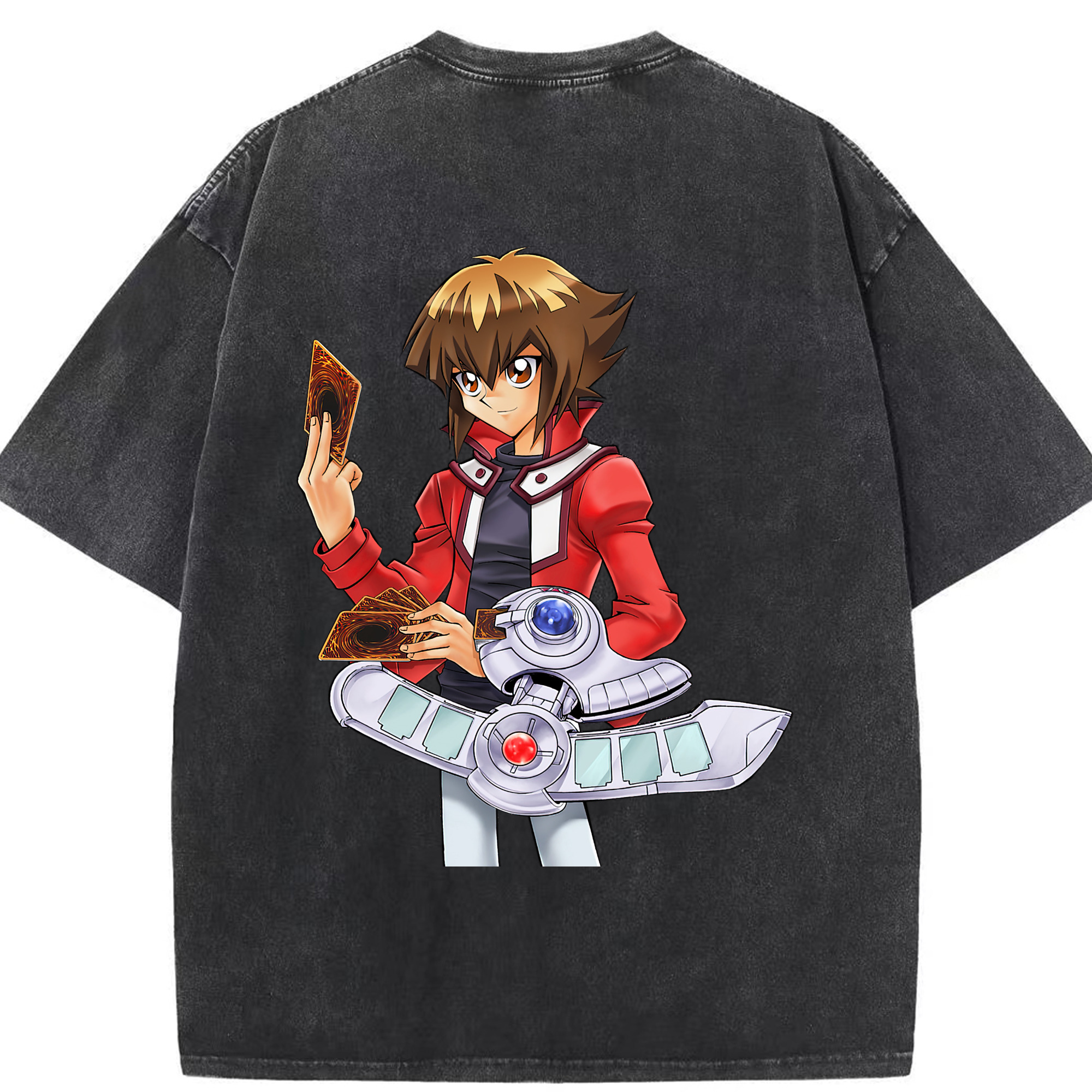 （画像用） 遊☆戯☆王 Yu-Gi-Oh! 綿100% ヴィンテージ風 半袖Tシャツ（背面プリント）
