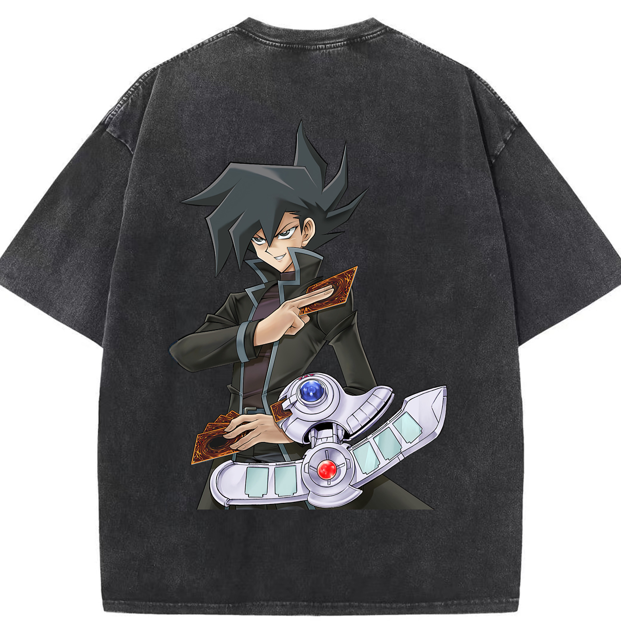 （画像用） 遊☆戯☆王 Yu-Gi-Oh! 綿100% ヴィンテージ風 半袖Tシャツ（背面プリント）