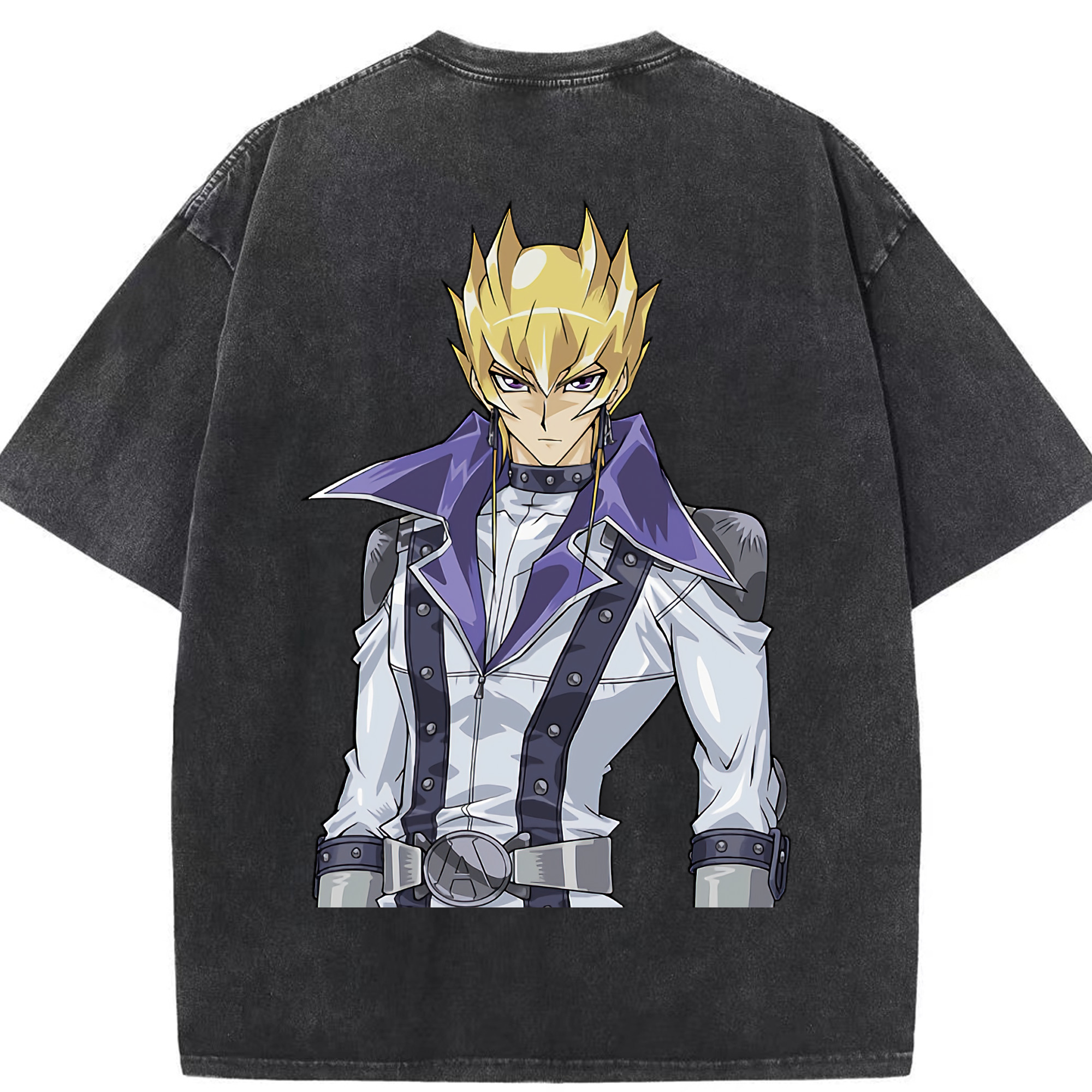 （画像用） 遊☆戯☆王 Yu-Gi-Oh! 綿100% ヴィンテージ風 半袖Tシャツ（背面プリント）