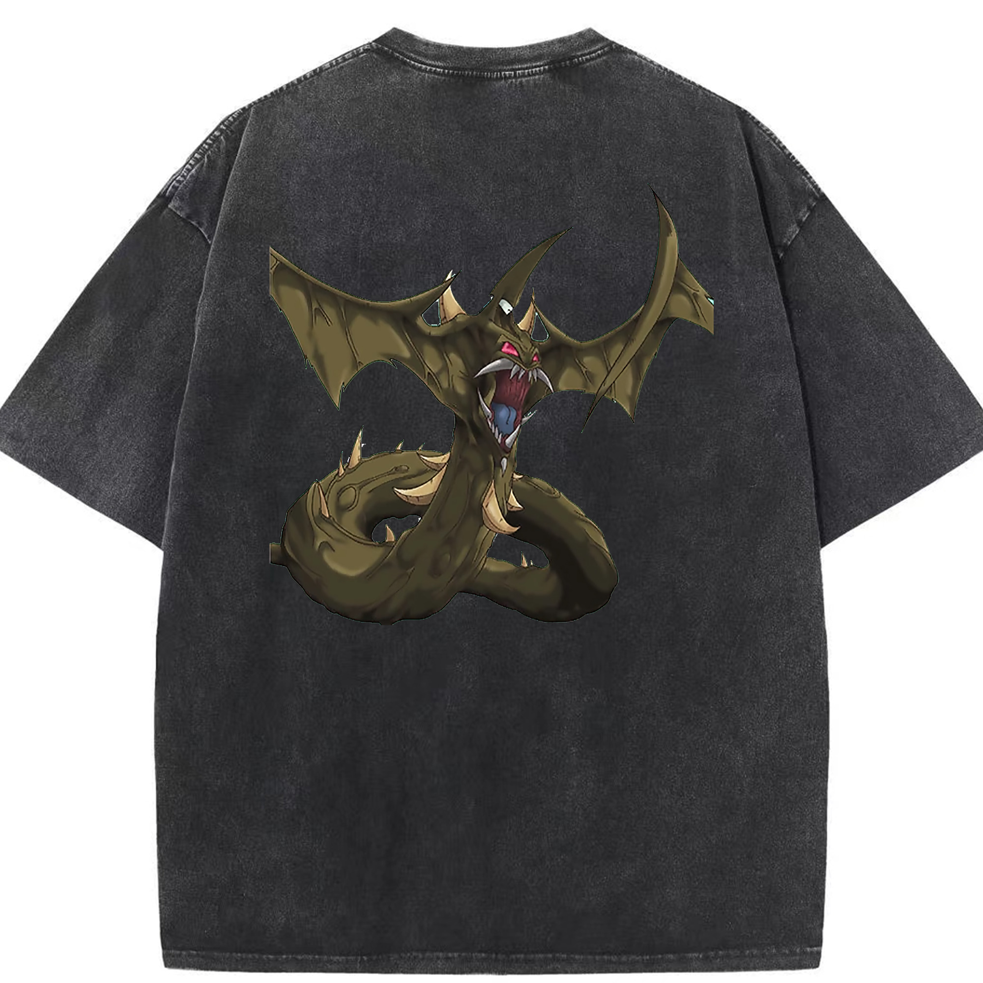 （画像用） 遊☆戯☆王 Yu-Gi-Oh! 綿100% ヴィンテージ風 半袖Tシャツ（背面プリント）