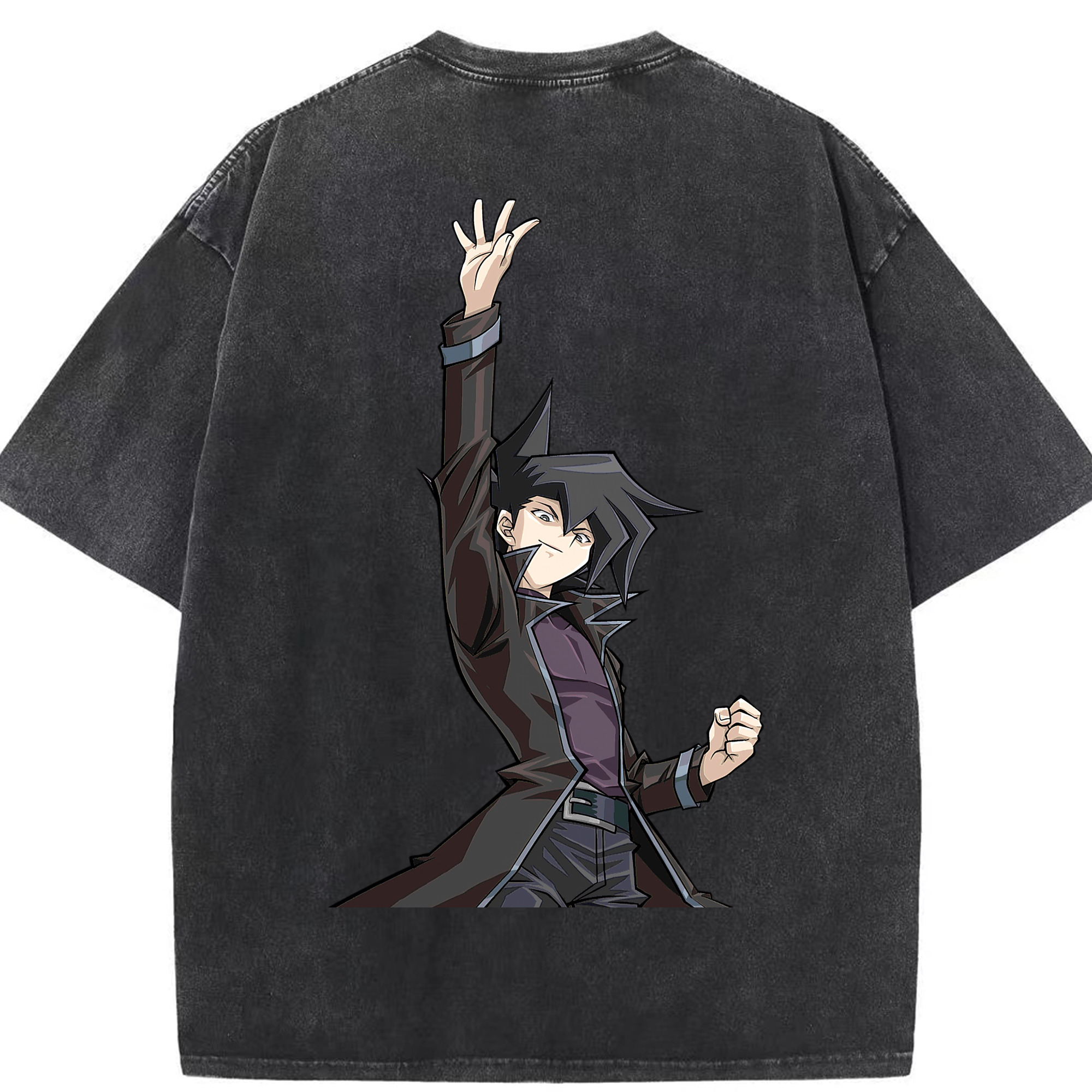 （画像用） 遊☆戯☆王 Yu-Gi-Oh! 綿100% ヴィンテージ風 半袖Tシャツ（背面プリント）