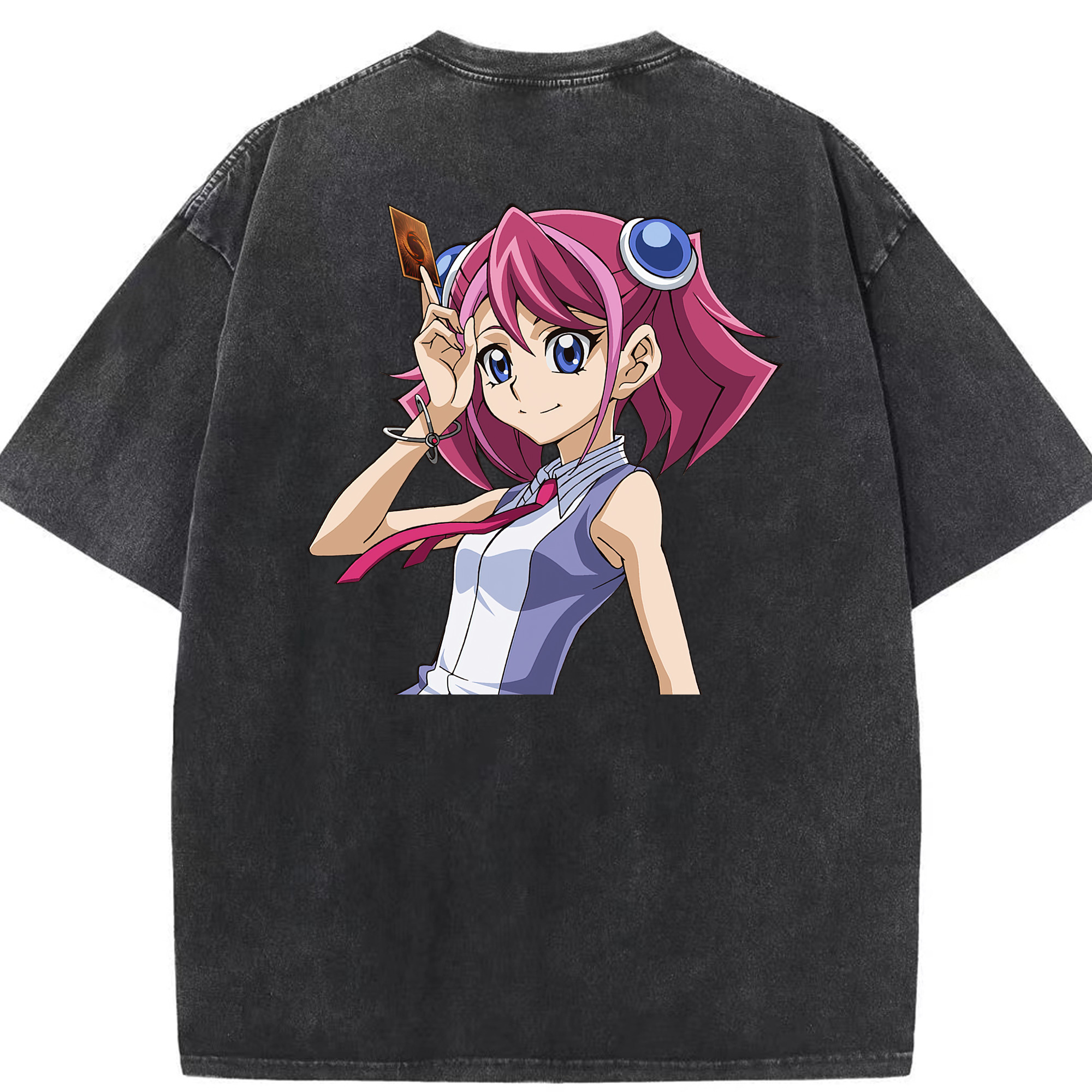 （画像用） 遊☆戯☆王 Yu-Gi-Oh! 綿100% ヴィンテージ風 半袖Tシャツ（背面プリント）