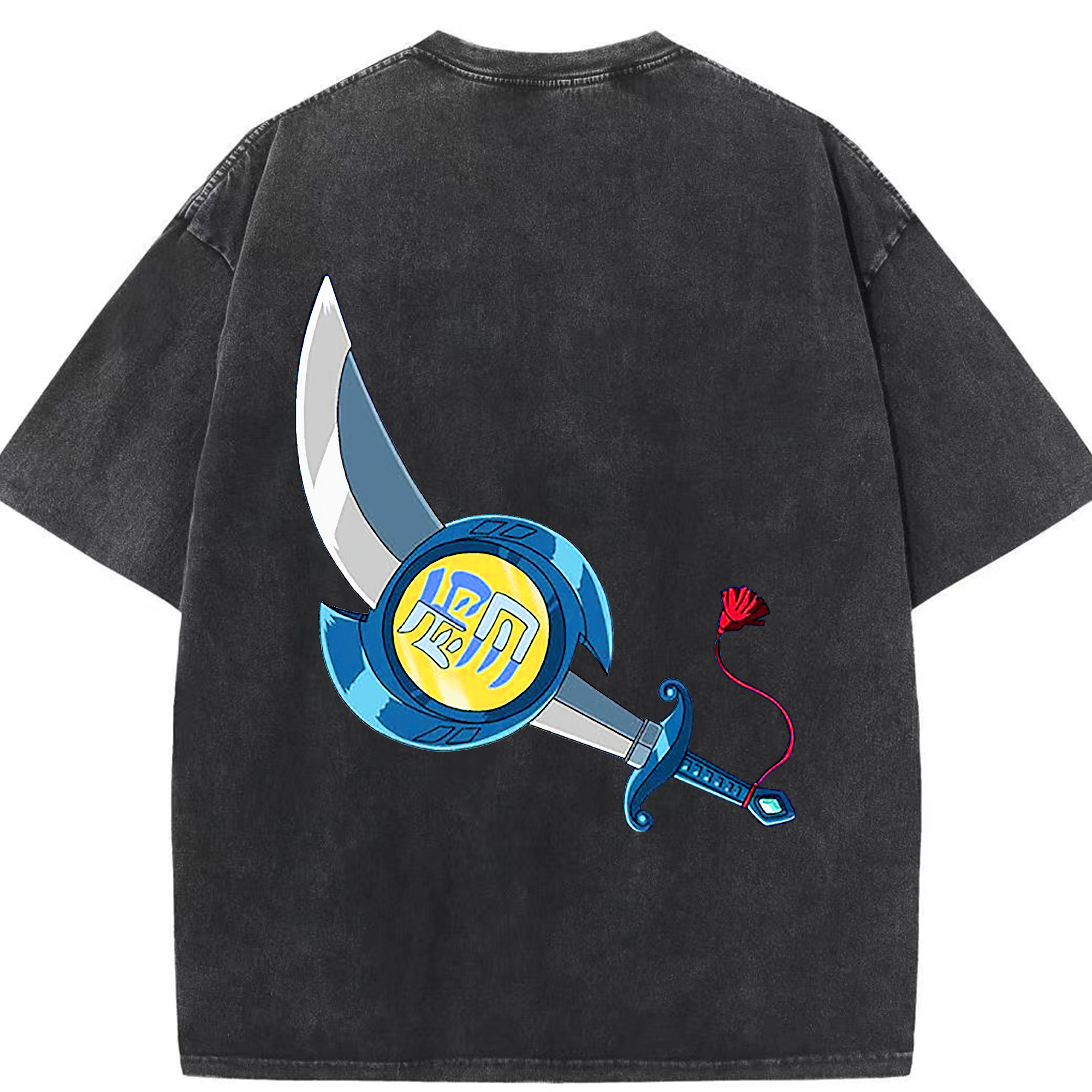 （画像用） 遊☆戯☆王 Yu-Gi-Oh! 綿100% ヴィンテージ風 半袖Tシャツ（背面プリント）