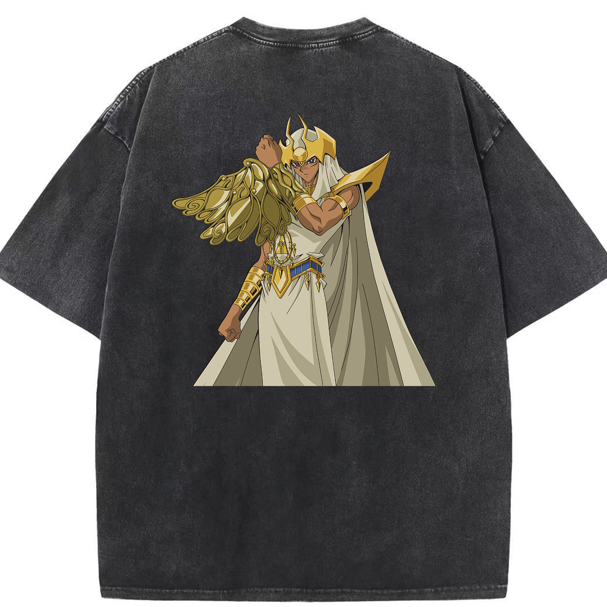 （画像用） 遊☆戯☆王 Yu-Gi-Oh! 綿100% ヴィンテージ風 半袖Tシャツ（背面プリント）