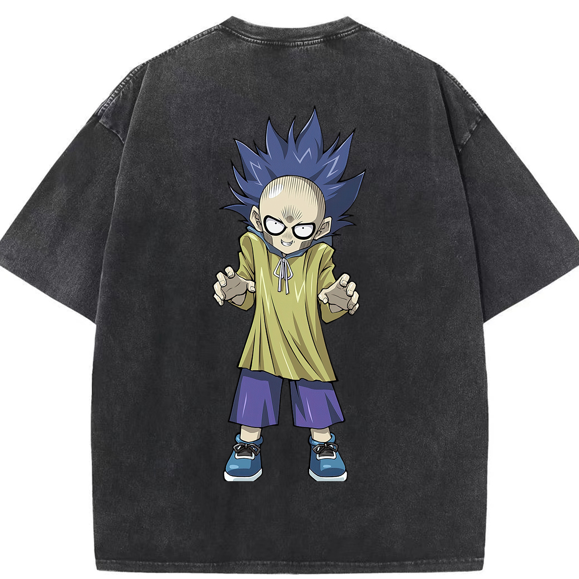 （画像用） 遊☆戯☆王 Yu-Gi-Oh! 綿100% ヴィンテージ風 半袖Tシャツ（背面プリント）