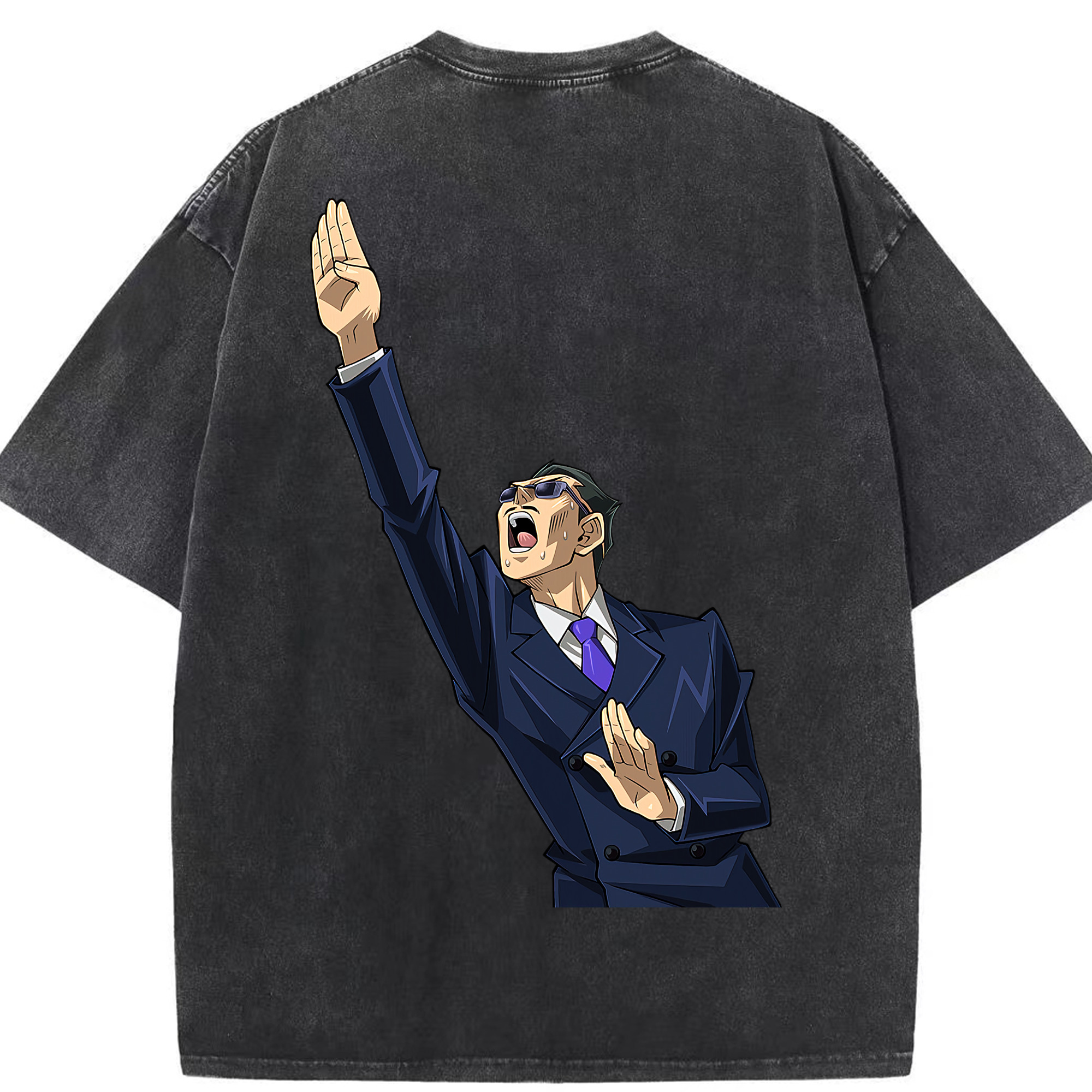 （画像用） 遊☆戯☆王 Yu-Gi-Oh! 綿100% ヴィンテージ風 半袖Tシャツ（背面プリント）