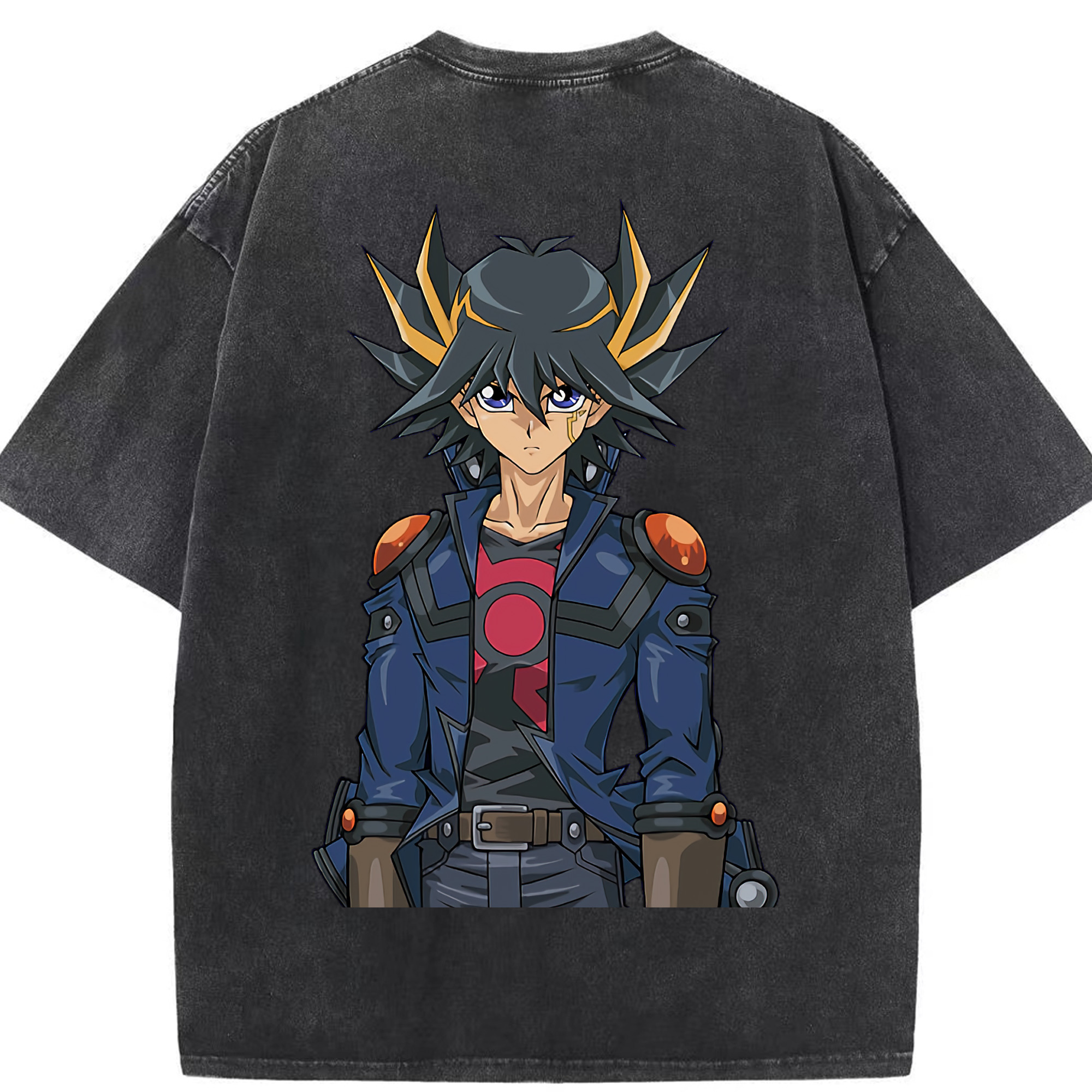 （画像用） 遊☆戯☆王 Yu-Gi-Oh! 綿100% ヴィンテージ風 半袖Tシャツ（背面プリント）
