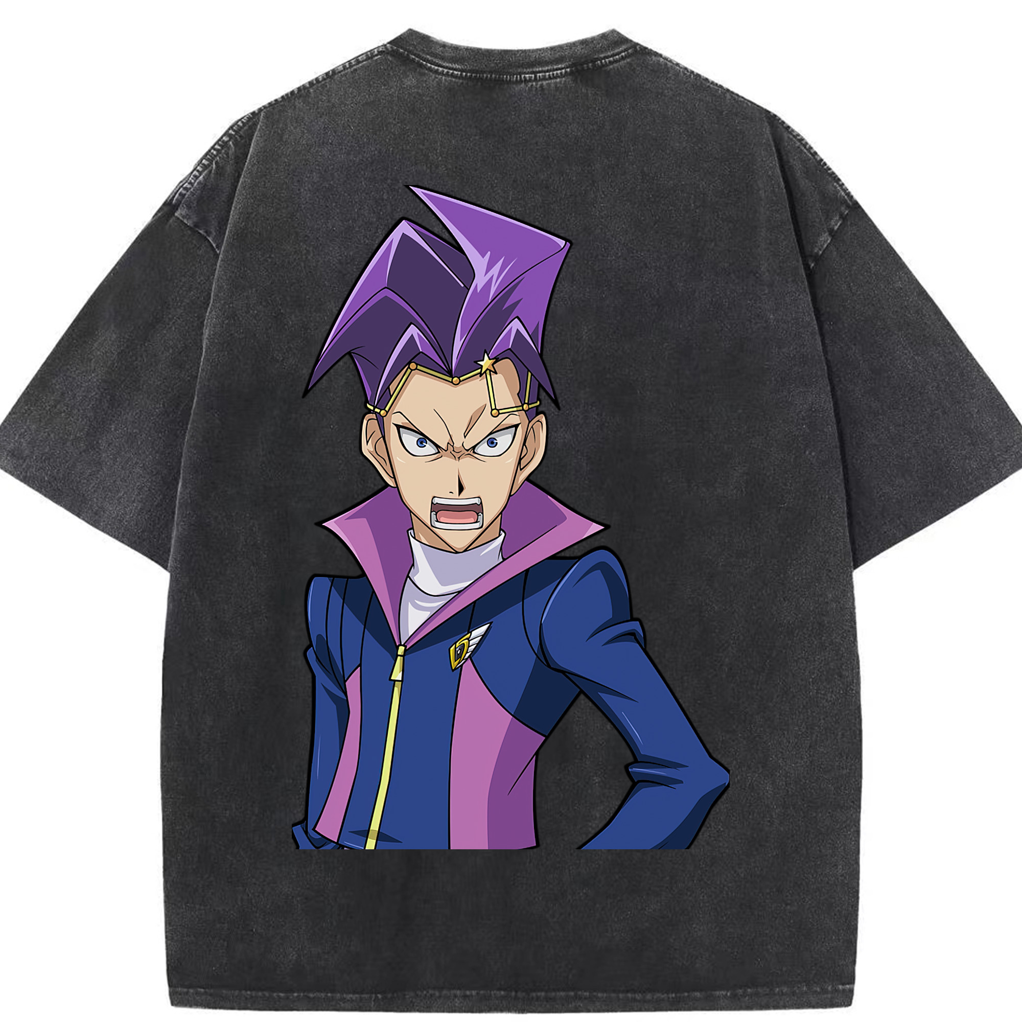 （画像用） 遊☆戯☆王 Yu-Gi-Oh! 綿100% ヴィンテージ風 半袖Tシャツ（背面プリント）