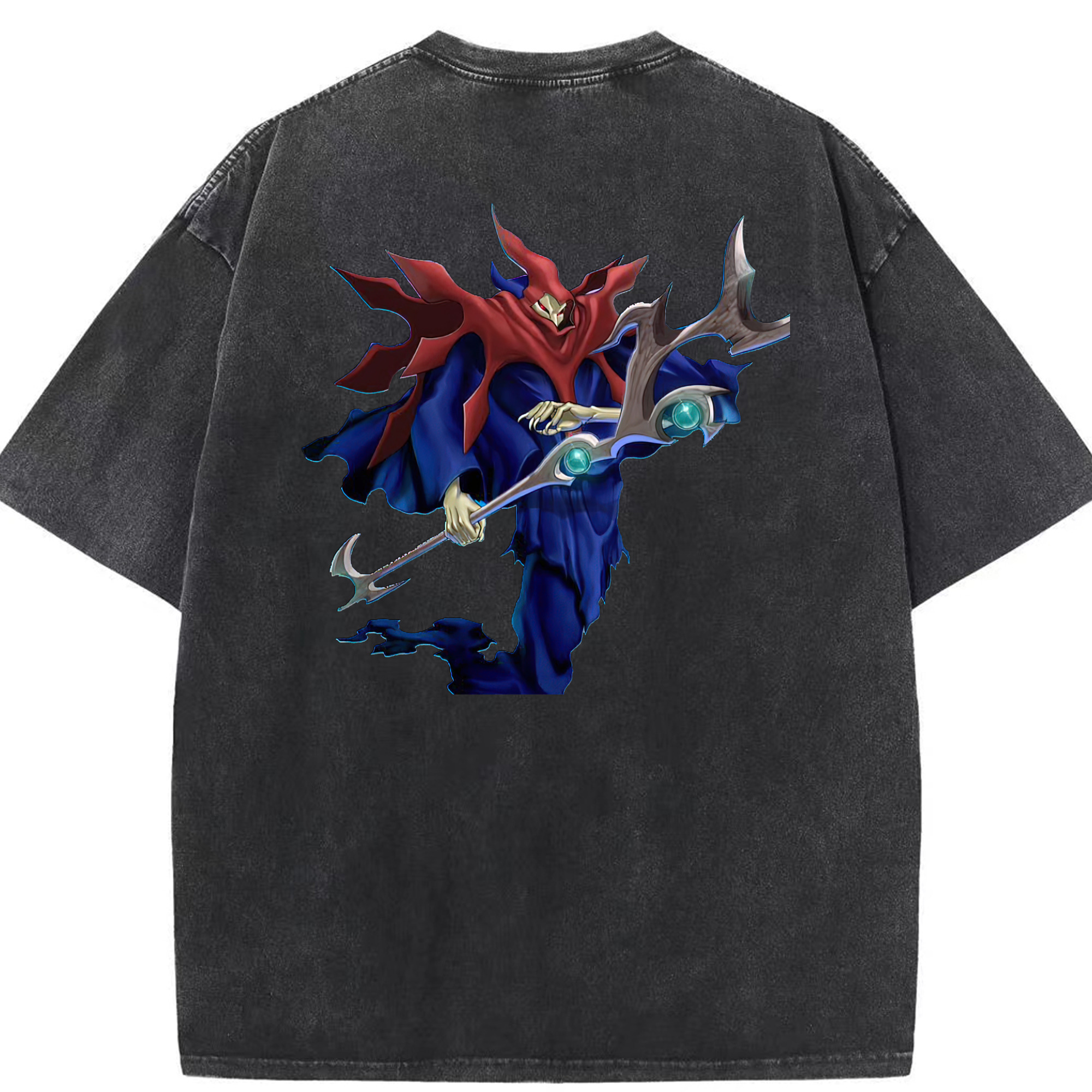 （画像用） 遊☆戯☆王 Yu-Gi-Oh! 綿100% ヴィンテージ風 半袖Tシャツ（背面プリント）